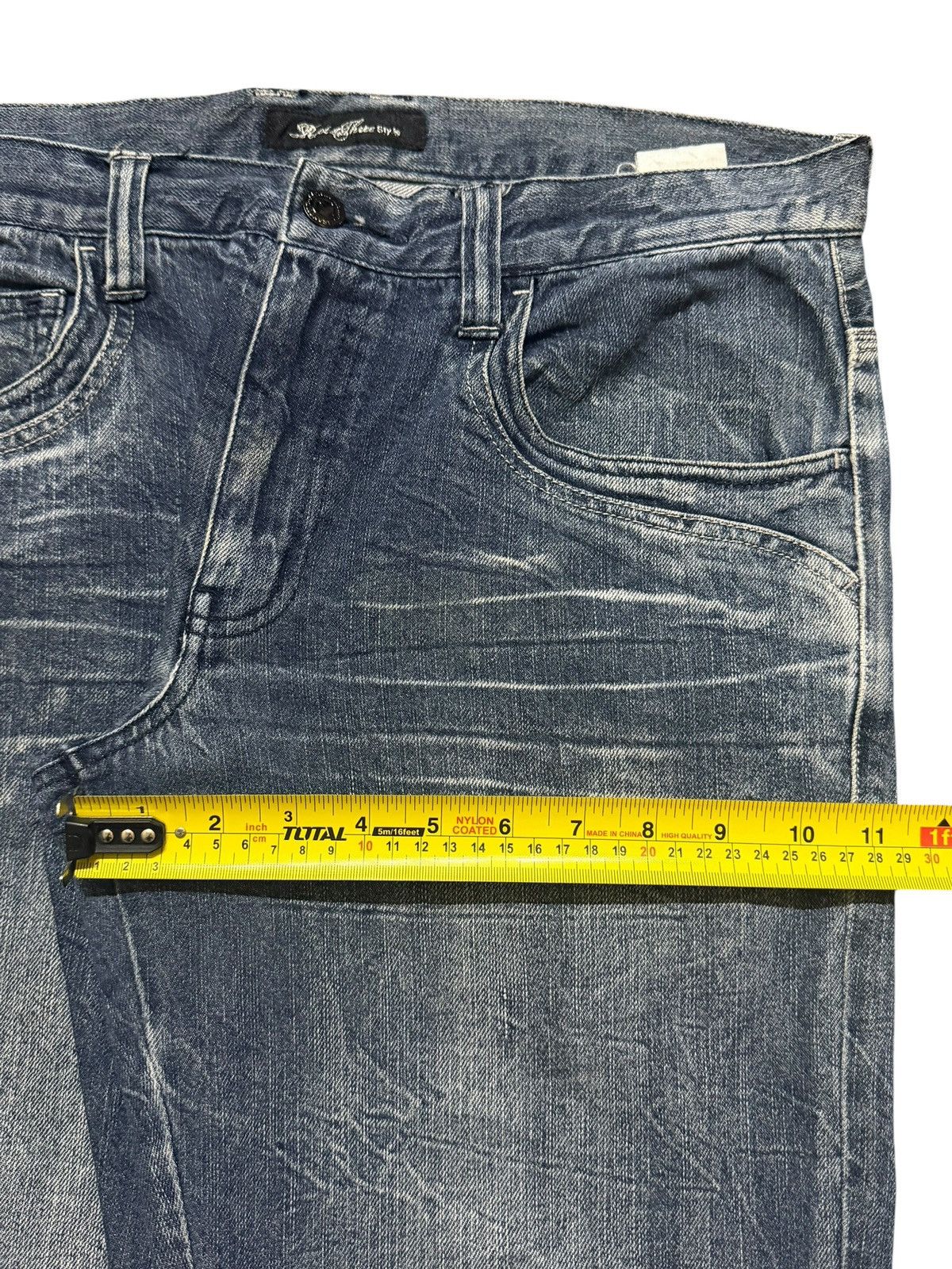 Hysteric Glamour Vintage Y2K Japanese Blue Faded Honeycomb Regular Straight Size US 32 / EU 48 - 12 Thumbnail