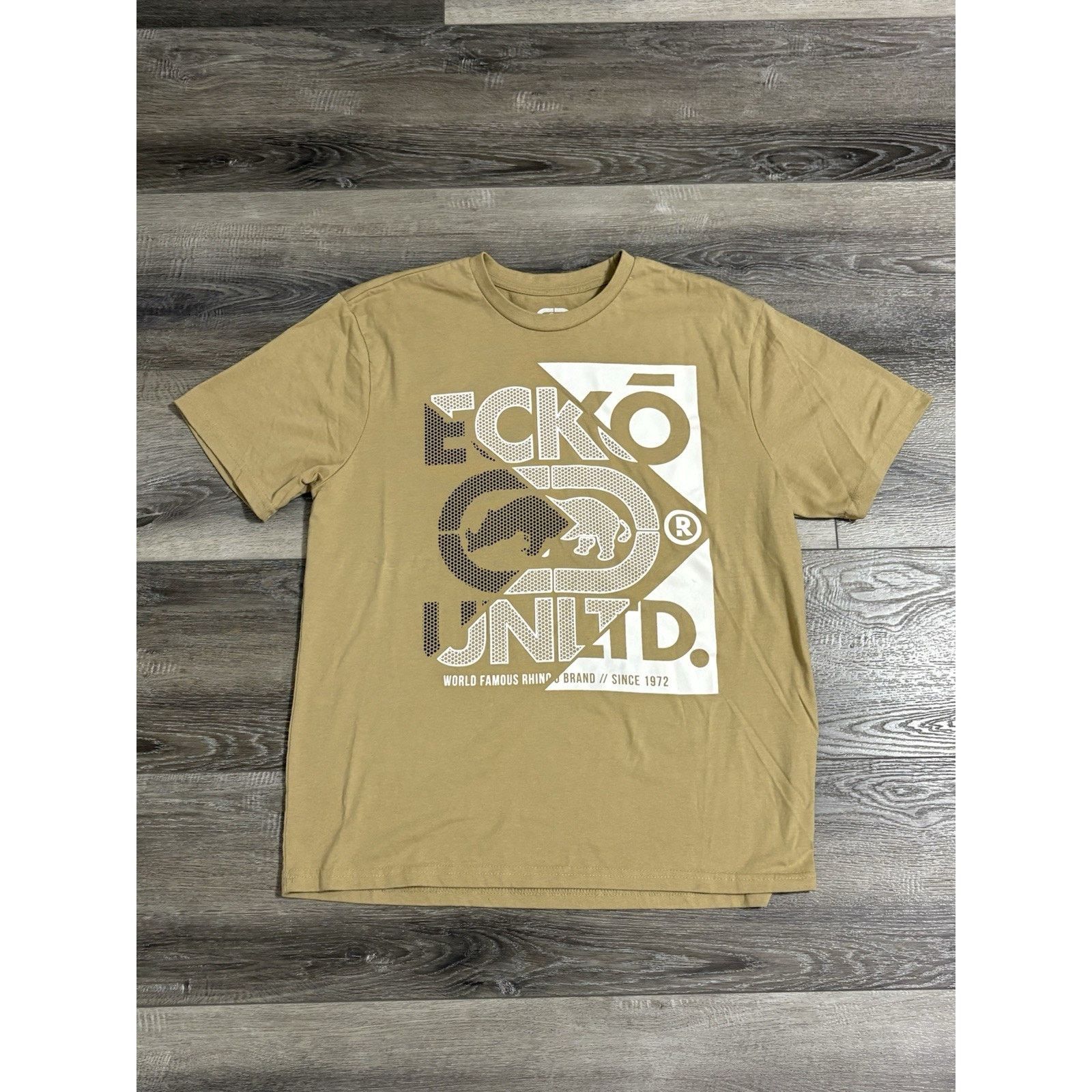 Ecko Unltd. Ecko Unltd Beige Logo Shirt Y2K Skater Retro - Men’s Large Size US L / EU 52-54 / 3 - 1 Thumbnail