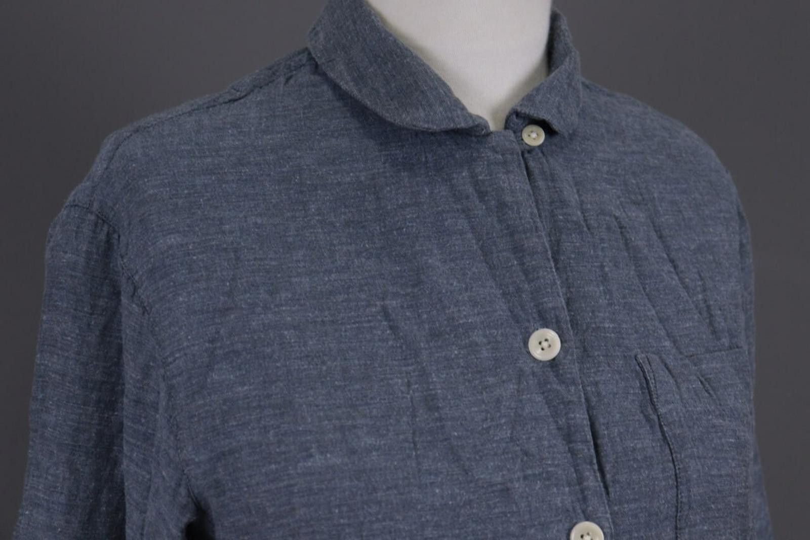 Designer Toast Blue Long Sleeve Button Down Blouse Shirt Size XS Size XS / US 0-2 / IT 36-38 - 4 Thumbnail