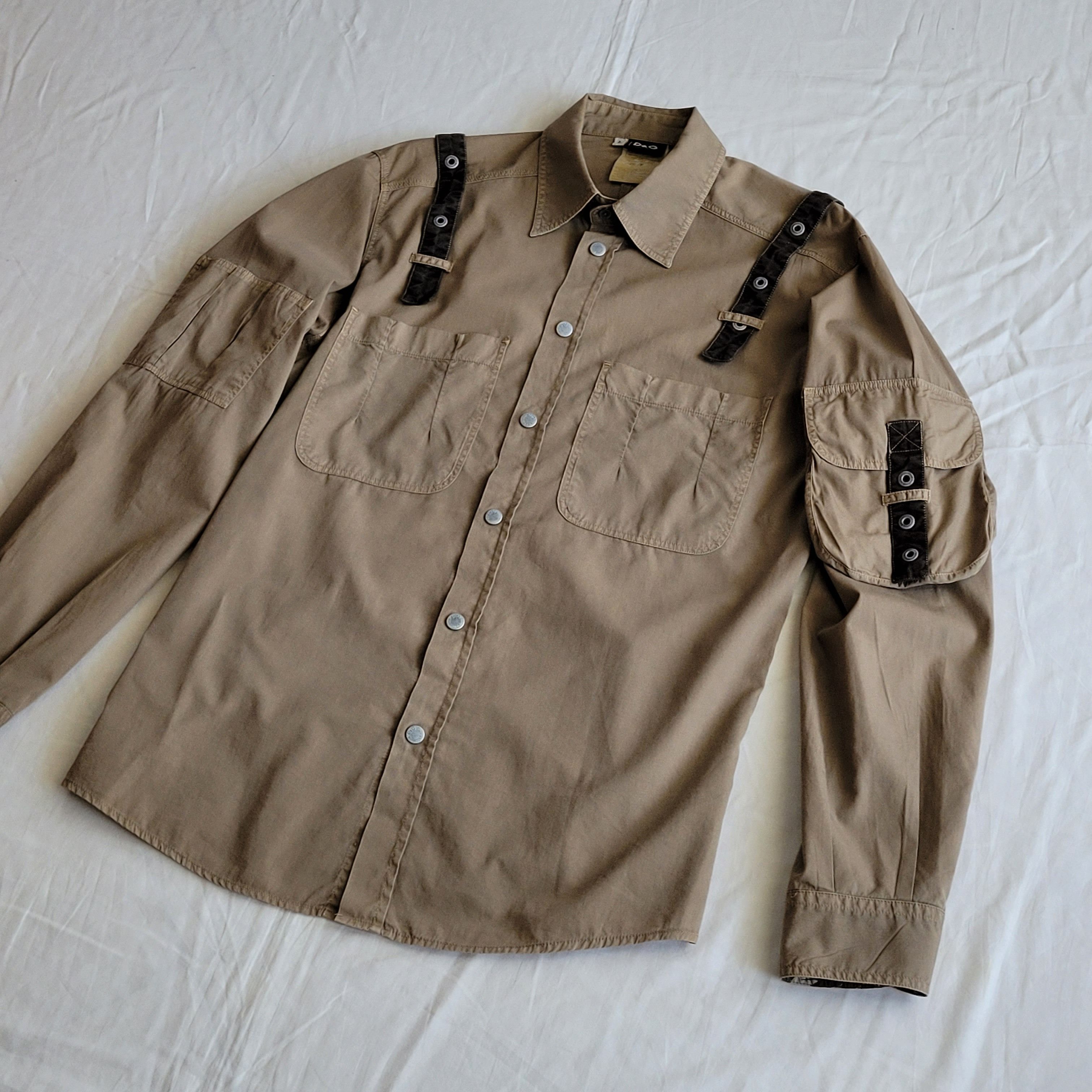 Dolce & Gabbana D&G 2003 rare cargo bondage military shirt Size US L / EU 52-54 / 3 - 3 Thumbnail