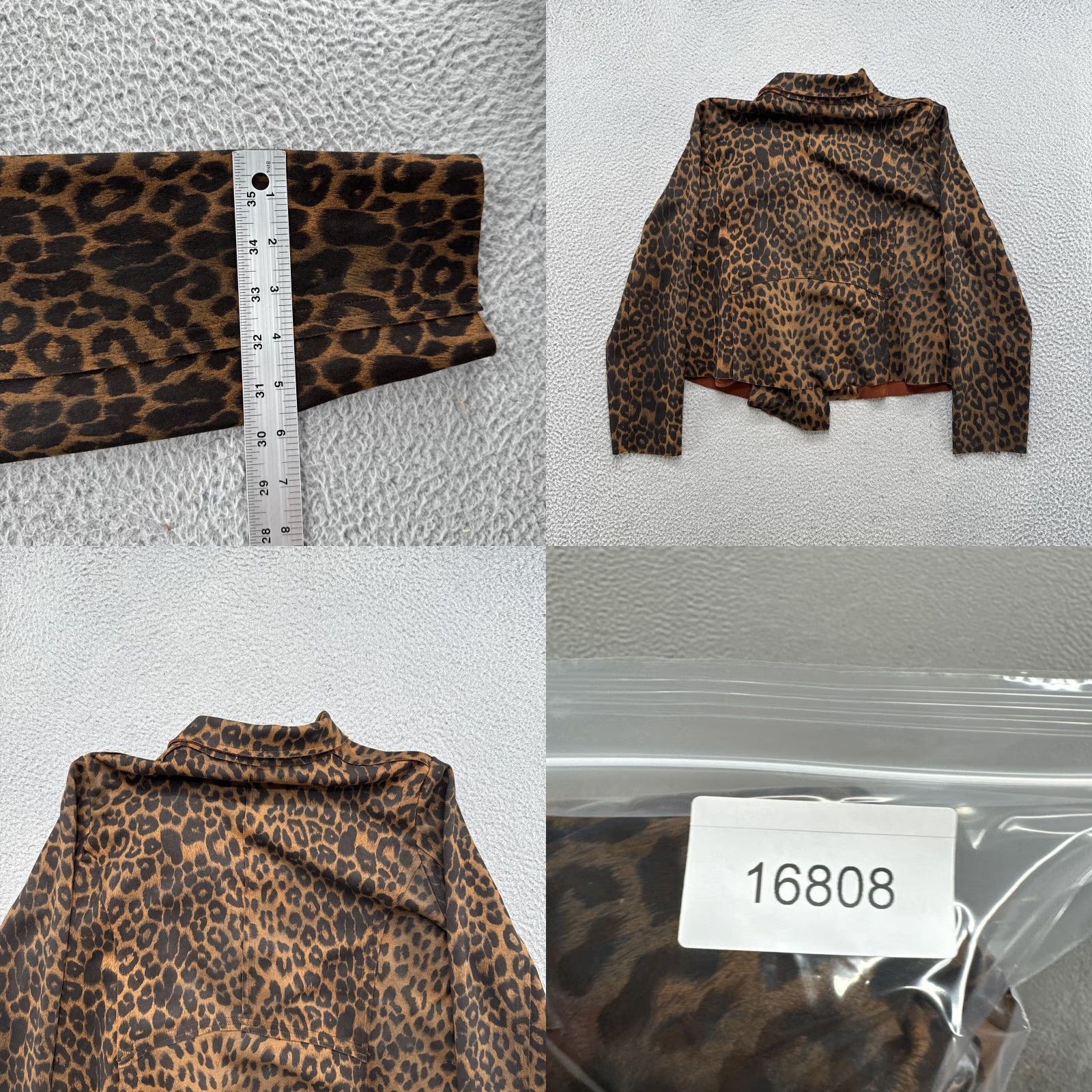 Vintage VINTAGE Oddy Women’s Leopard Cheetah Print Asymmetrical Zip Blazer Jacket Women M/L NEW Size M / US 6-8 / IT 42-44 - 8 Thumbnail
