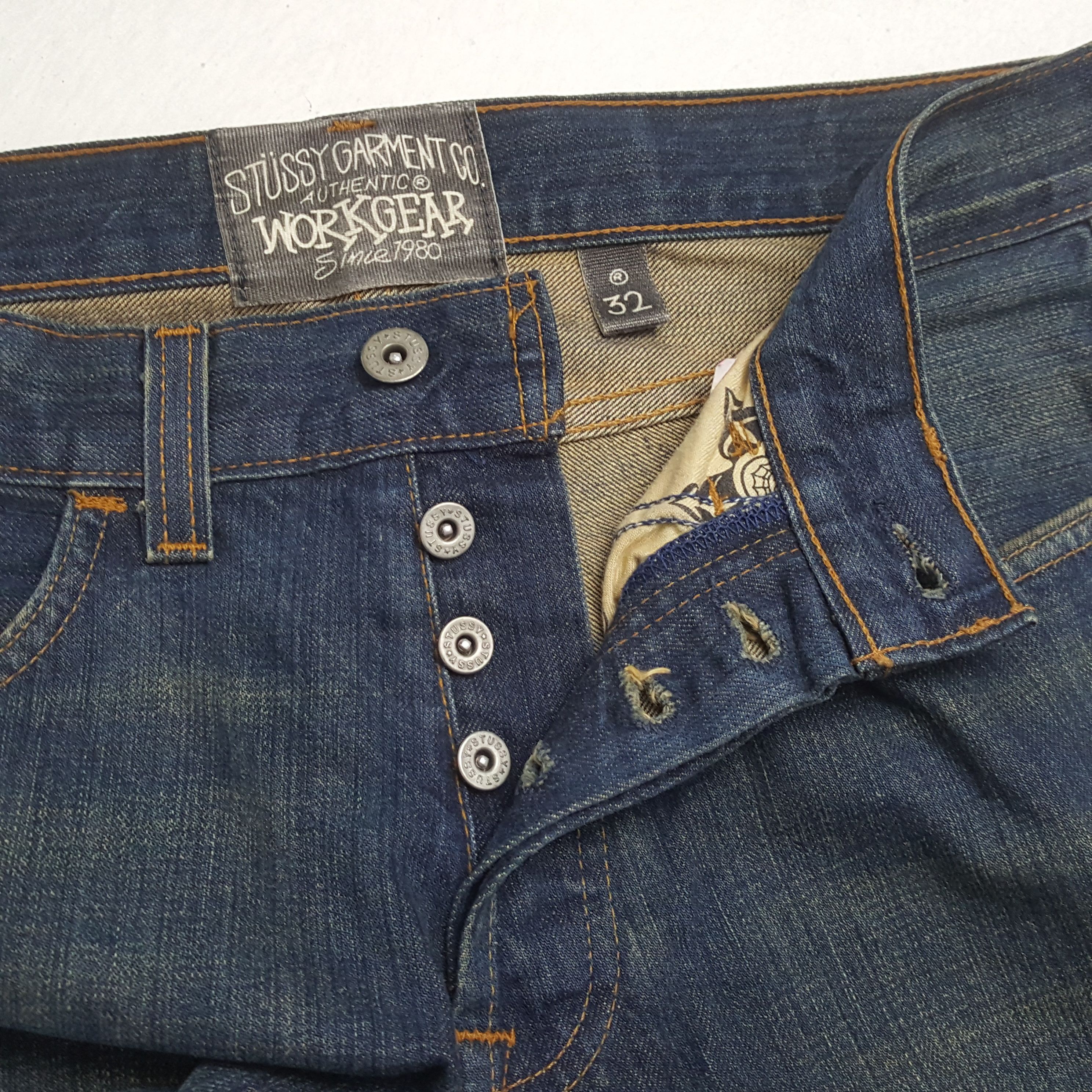Stussy × Vintage Vintage STUSSY American Streetwear Style Big Logo Jeans Size US 32 / EU 48 - 12 Thumbnail