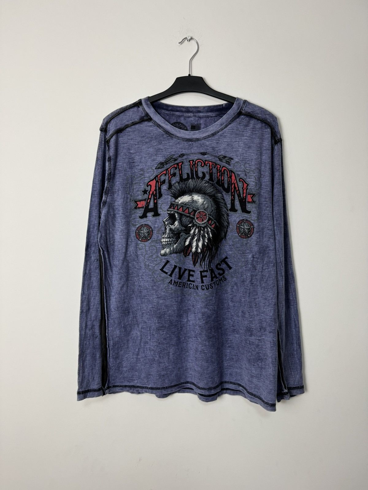 Affliction Affliction punk Avantgarde skull long sleeve “Live Fast” Size US XL / EU 56 / 4 - 1 Thumbnail