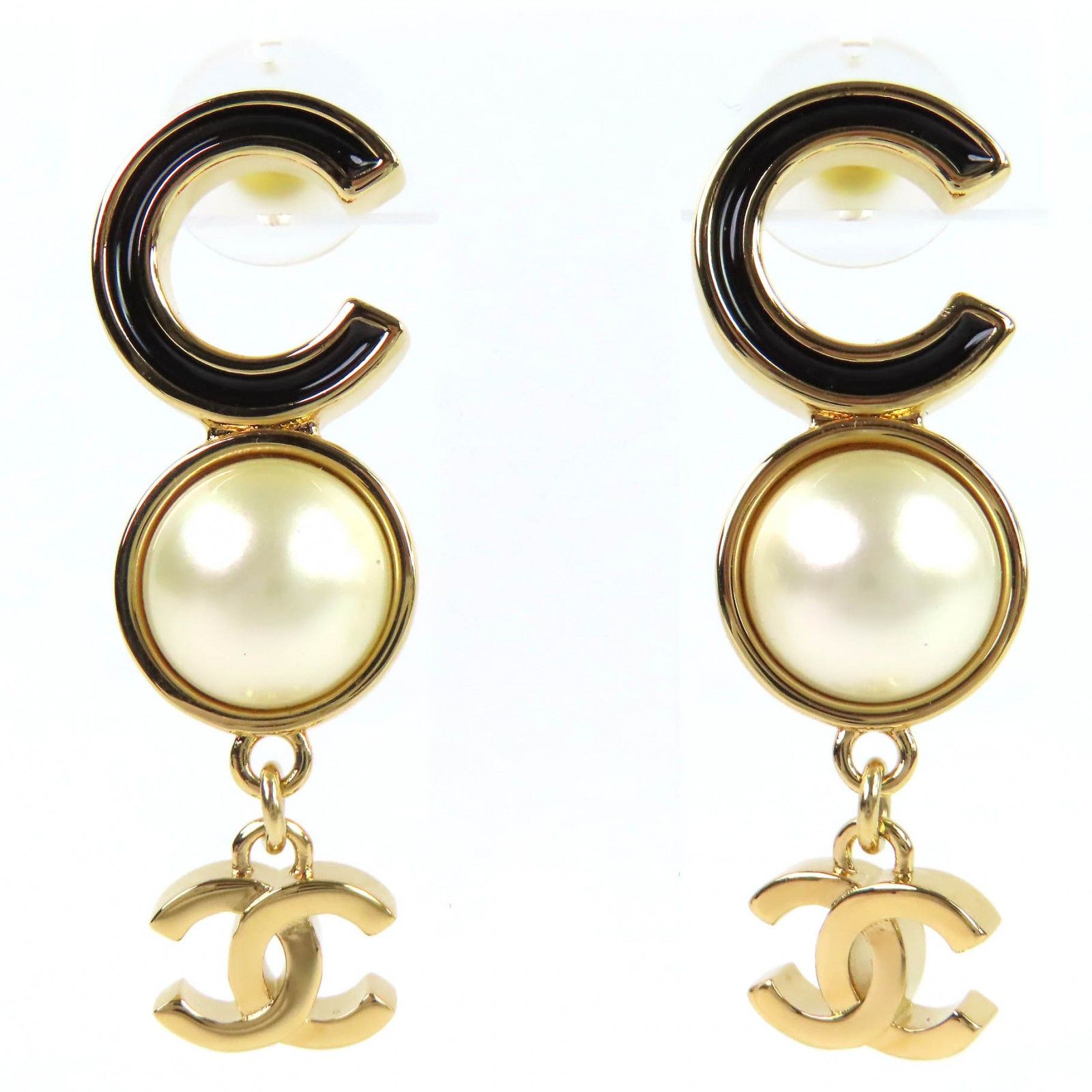 Chanel Chanel Chanel COCO Mark Earrings Plastic / Synthetic Earrings ABE234 DUTY FREE for USA Size ONE SIZE - 1 Thumbnail