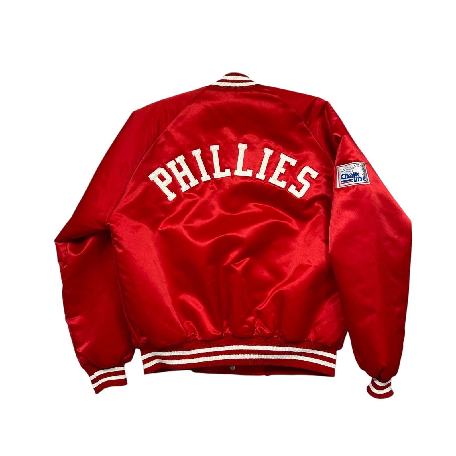 MLB VTG 90s PHILADELPHIA PHILLIES CHALK LINE SATIN JACKET Size US L / EU 52-54 / 3 - 1 Thumbnail