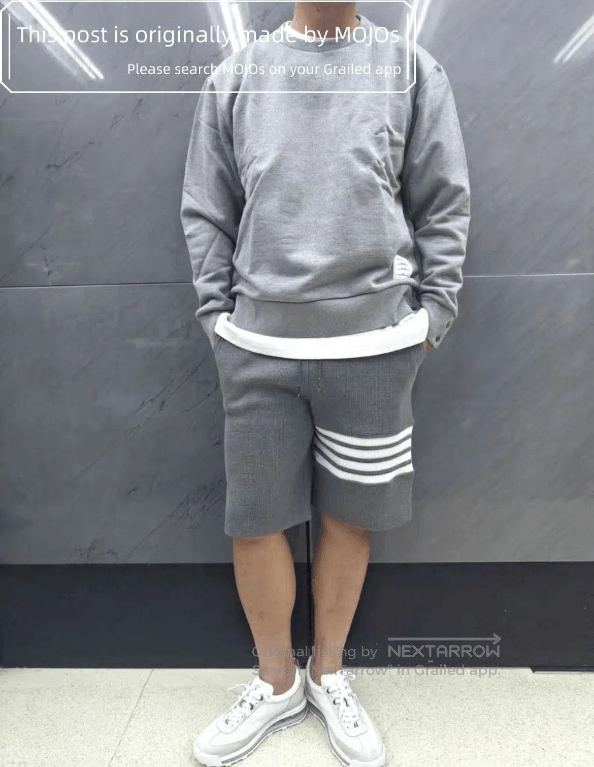 Thom Browne Sz 3 Thom Browne Basic Back Triple Stripe Sweatshirt. Size US L / EU 52-54 / 3 - 7 Thumbnail