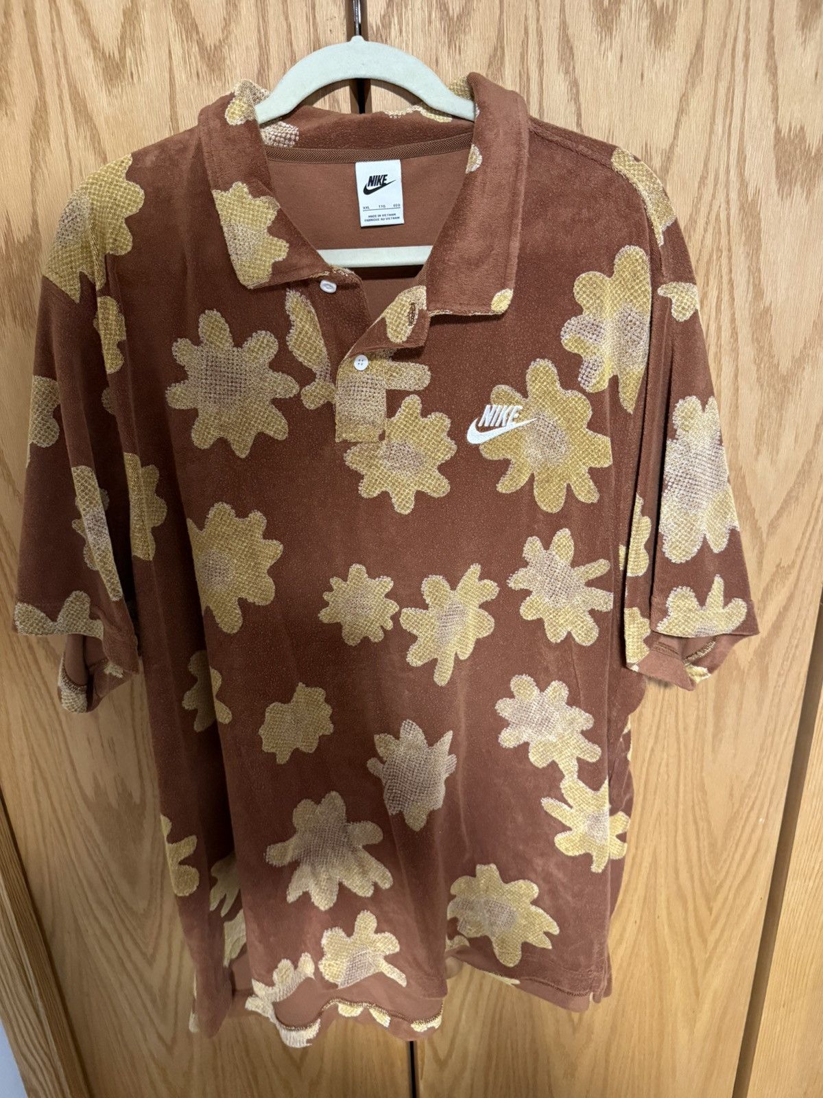 Nike Flower Polo Size US XXL / EU 58 / 5 - 1 Thumbnail