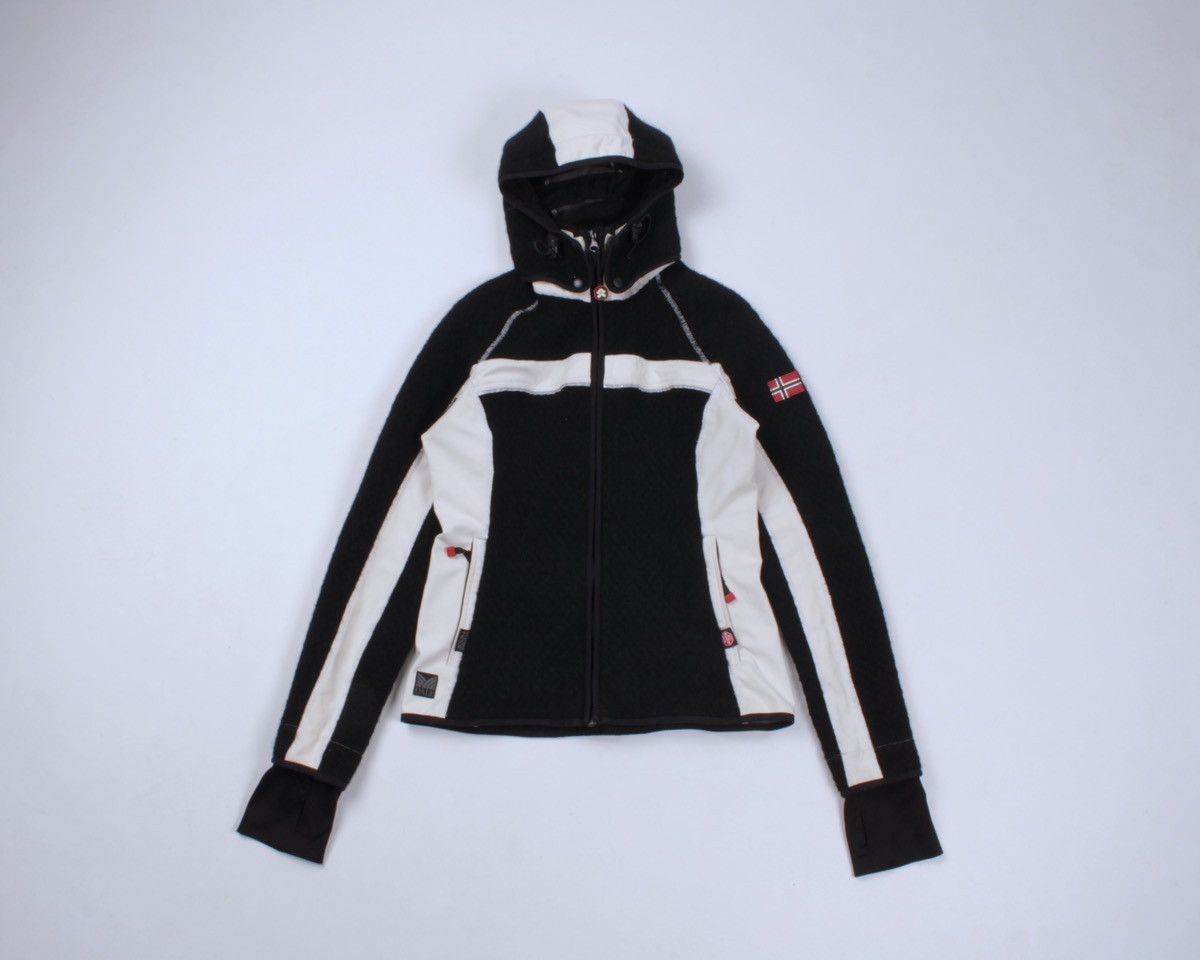 Dale Of Norway DALE OF NORWAY Windstopper Wool Black White Zip Hoodie Size L / US 10 / IT 46 - 9 Thumbnail