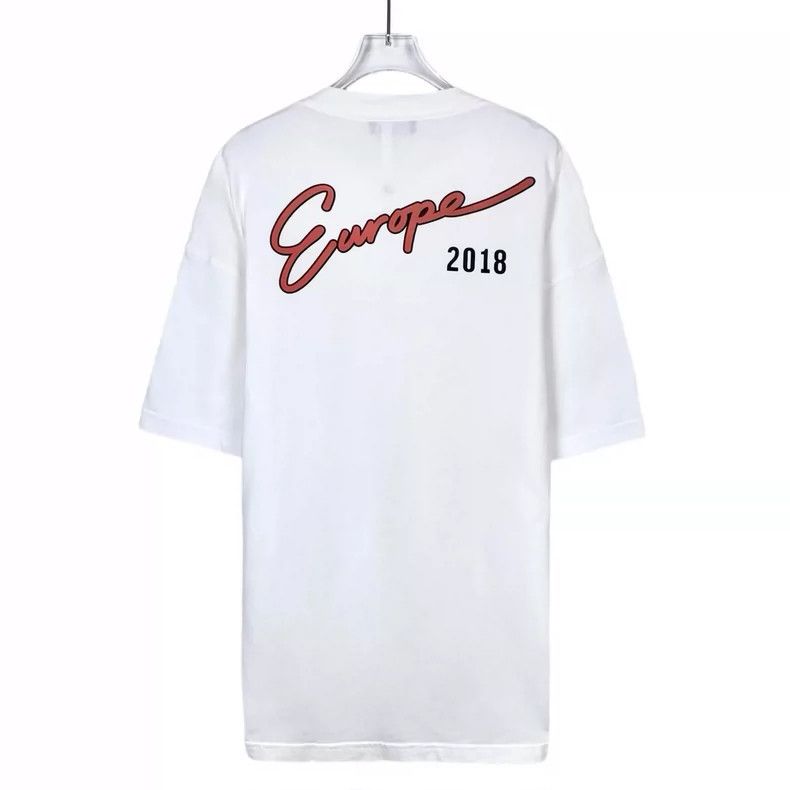Balenciaga Logo monogrammed crewneck white cotton short sl