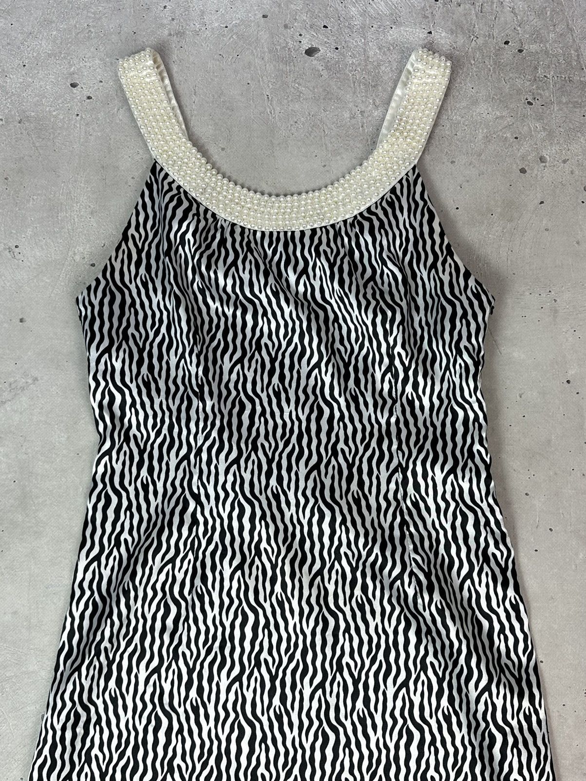 Diane von Furstenberg Diane Von Furstenberg Silk Beads Decorated Stripped Dress Size M / US 6-8 / IT 42-44 - 3 Thumbnail