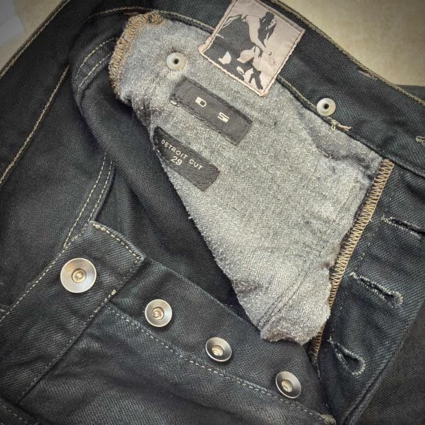 Rick Owens Drkshdw O&M Rick Owens ss14 vicious black mineral waxed detroit cut Size US 29 - 13 Thumbnail