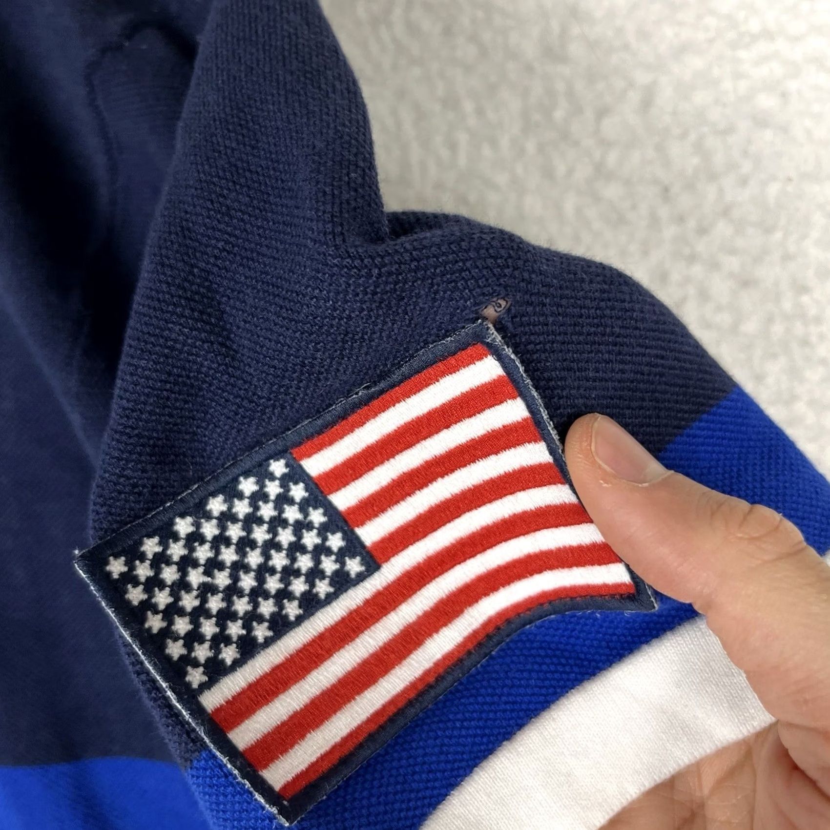 Ralph Lauren Polo Ralph Lauren Team USA Polo Shirt Men XL 2024 Olympics Flagbearer Knit Collared Short Sleeve Blue Colorblock Big Pony Golf Rugby Walking Mens Size US XL / EU 56 / 4 - 6 Thumbnail