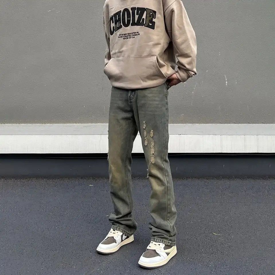Japanese Brand × Vintage Slim Jeans Men Street Vintage Washed-out Skinny Vaqueros Size US 29 - 1 Thumbnail