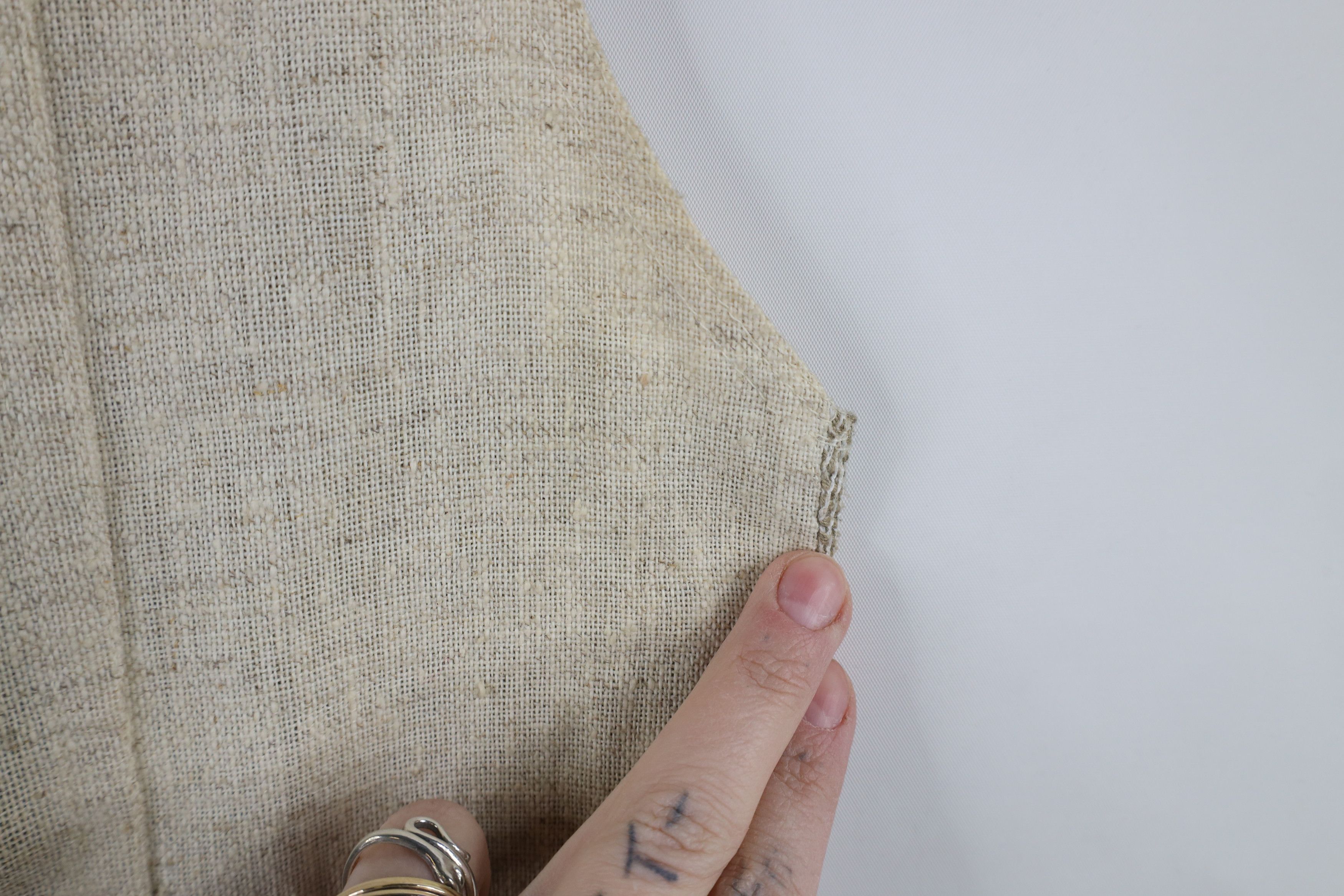 Vintage Vintage 70s Streetwear Burlap Linen Buckle Back Vest USA Size US M / EU 48-50 / 2 - 5 Thumbnail