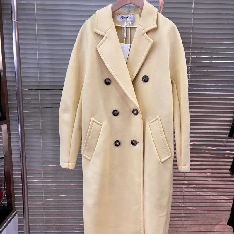 Max Mara MaxMara Spring Autumn Yellow Cotton Long Coat 0089 Size M / US 6-8 / IT 42-44 - 1 Thumbnail