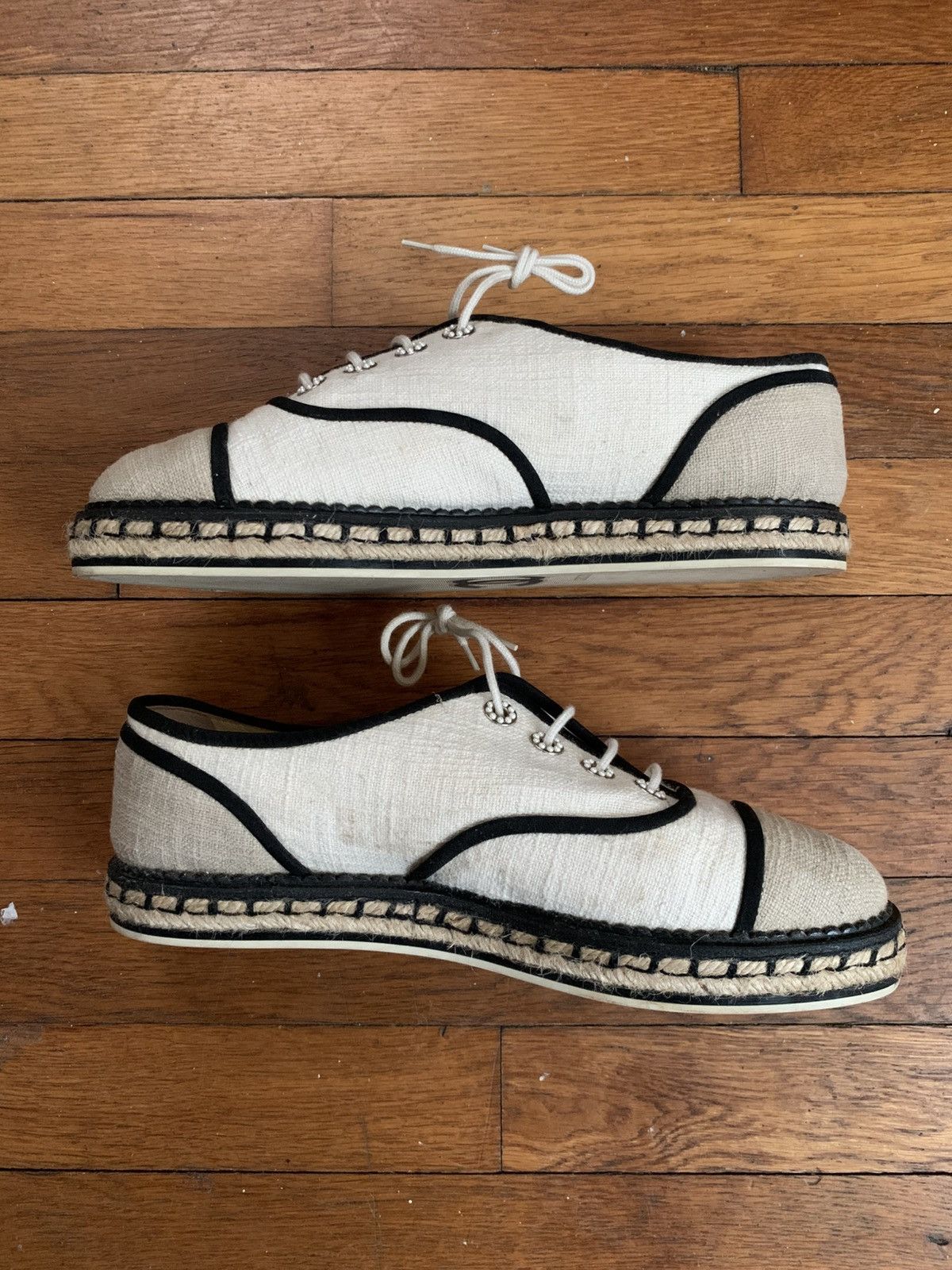 Chanel Chanel Pearl Canvas Espadrille Size US 9.5 / IT 39.5 - 2 Thumbnail