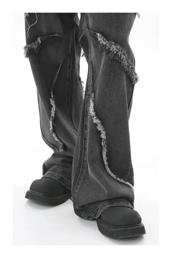 VIBE Raw edge wide-leg jeans with retro design Size US 32 / EU 48 - 8 Thumbnail