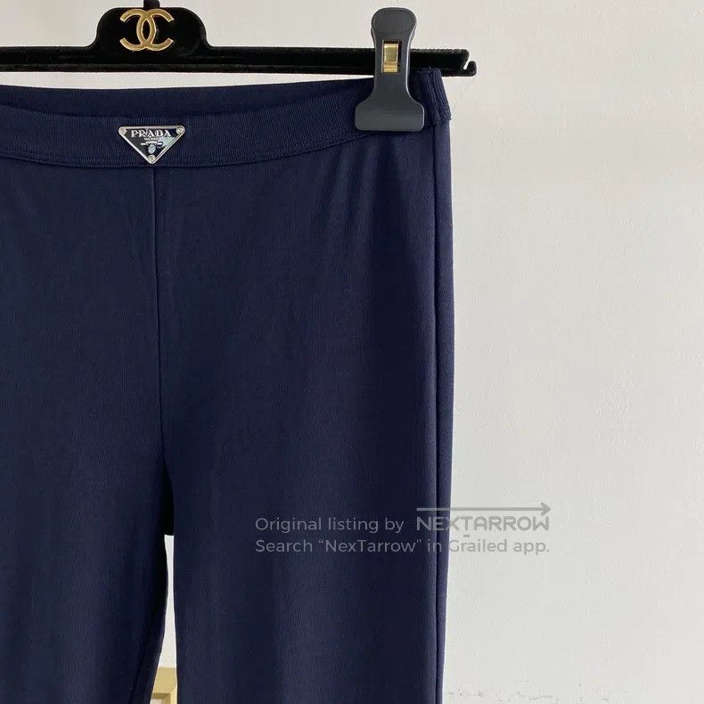 Prada Prada Dark-coloured elastic pants Size 26" / US 2 / IT 38 - 4 Thumbnail