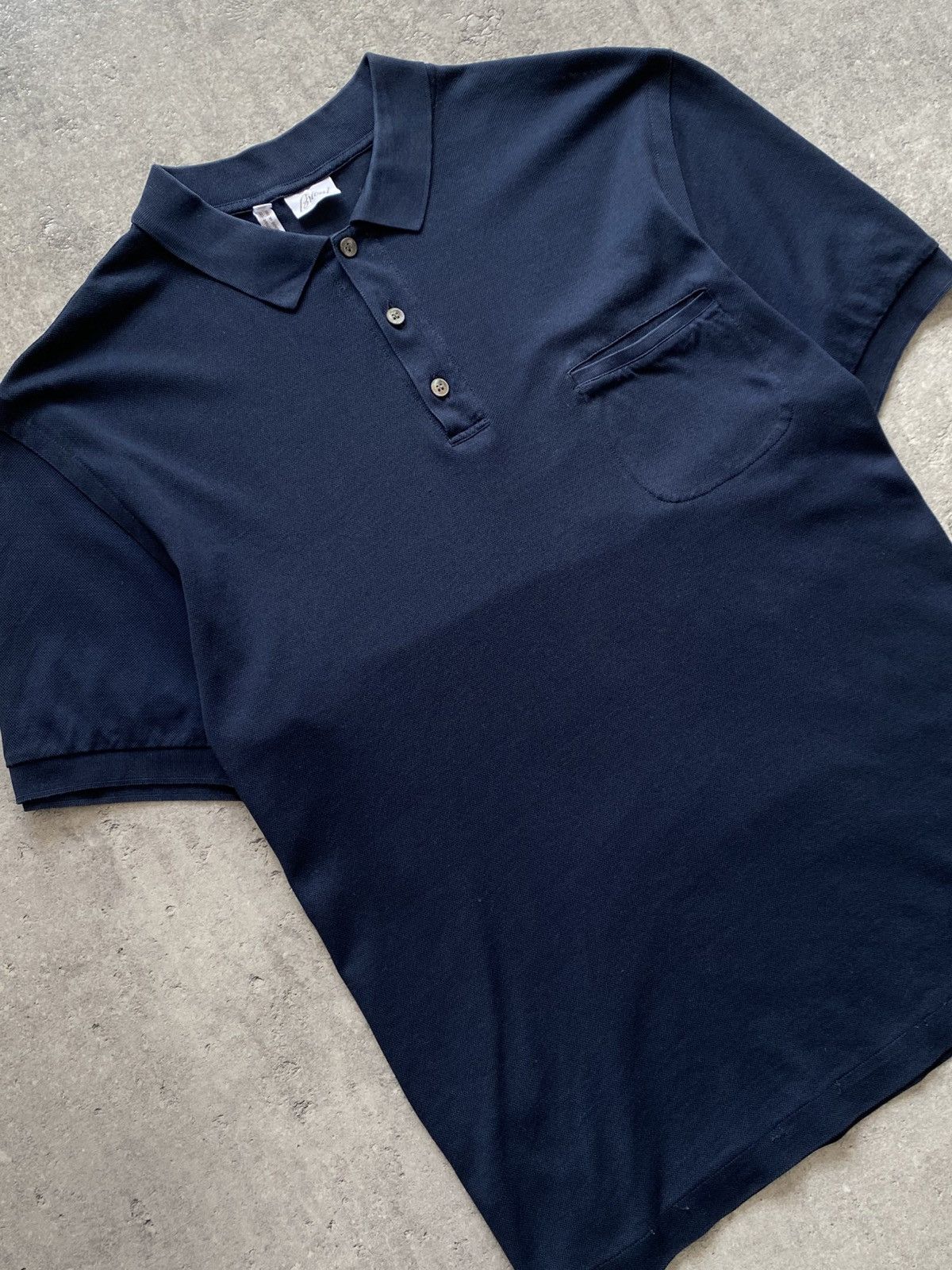 Brioni Brioni Dark Navy Soft Cotton Polo Made in Italy Size US XXL / EU 58 / 5 - 2 Thumbnail