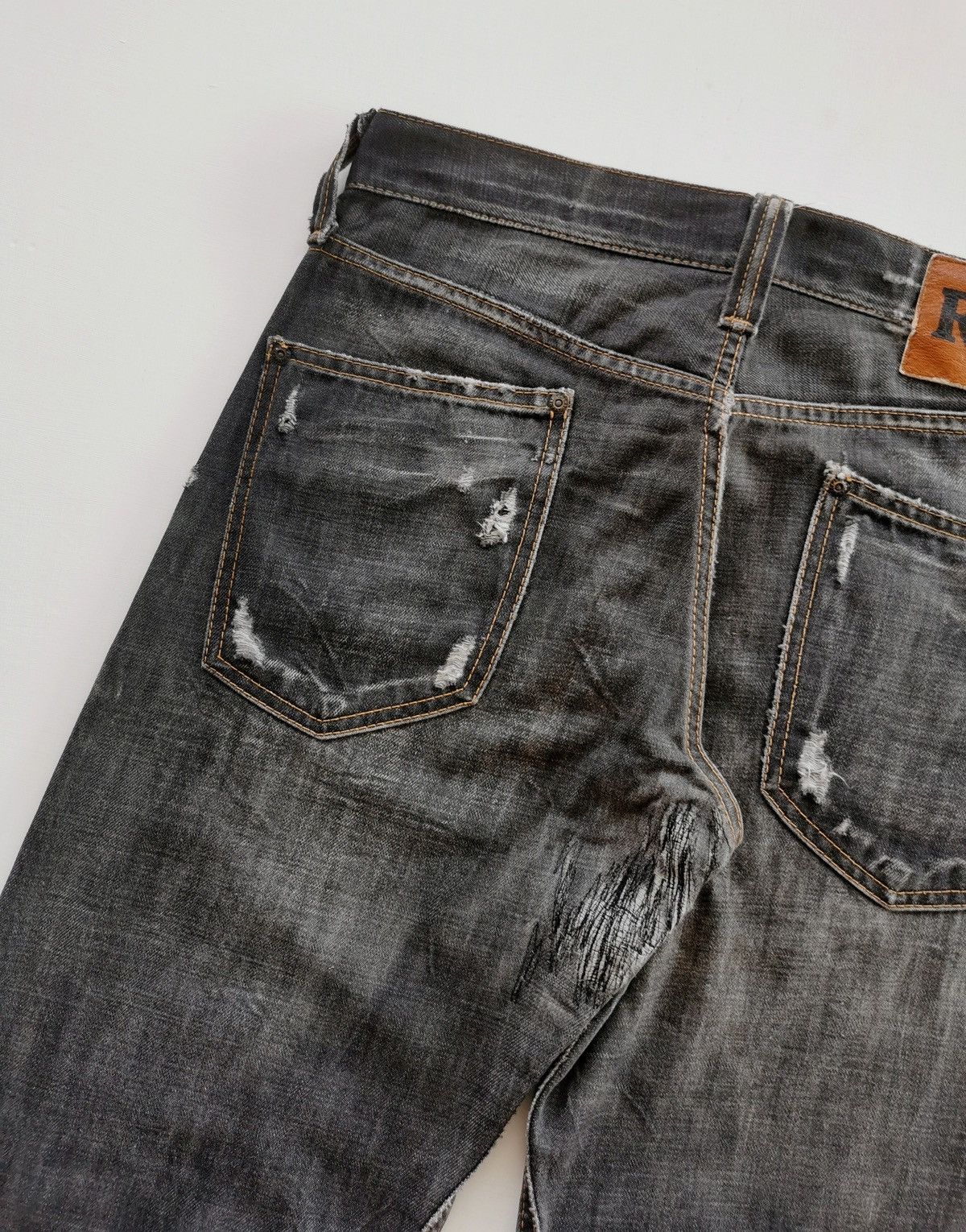 Replay Replay Rugged Vintage Washed Black Straight Fit Y2K Denim Size US 31 - 8 Thumbnail
