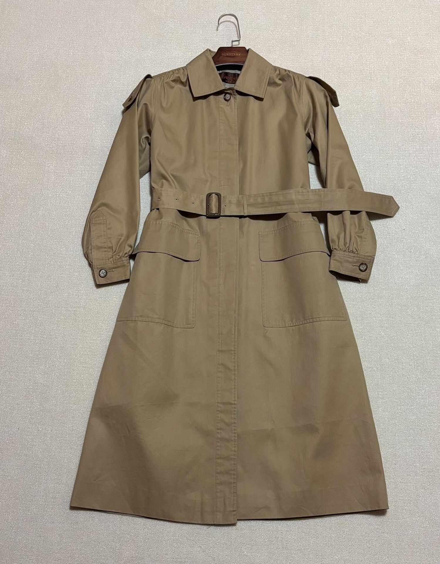 Yves Saint Laurent YSL Women's Single-Breasted Trench Coat Size M / US 6-8 / IT 42-44 - 1 Thumbnail