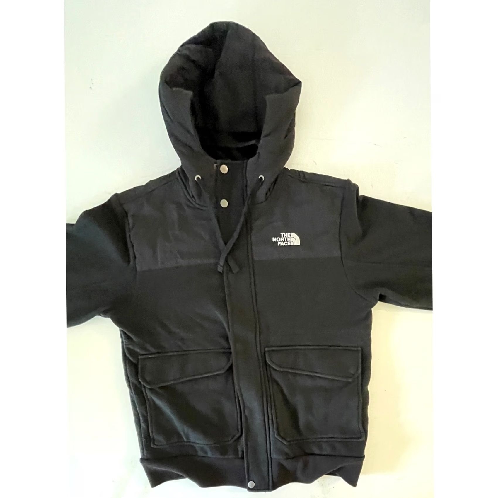 The North Face The North Face Mens Jacket Hooded Full Zip Black Regular M Nylon Overlay Cotton Blend Pocket Logo Embroidered Casual Travel 90s- no Size US M / EU 48-50 / 2 - 5 Thumbnail
