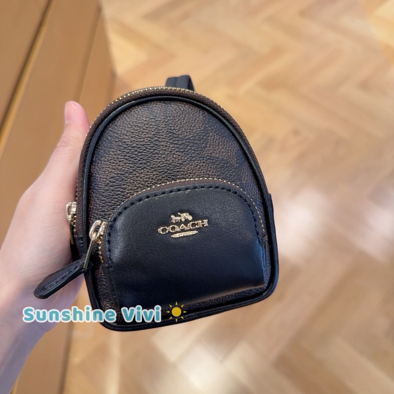Coach NWT Coach Mini Court Backpack Bag Charm CX066 Black Size ONE SIZE - 1 Thumbnail