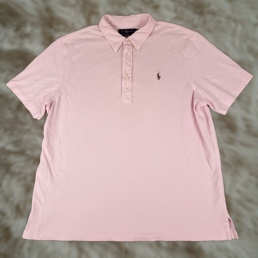 Ralph Lauren Ralph Lauren Polo Shirt Mens 2XL Pink Knit Oxford Pony Casual Short Sleeve Size US XXL / EU 58 / 5 - 1 Thumbnail