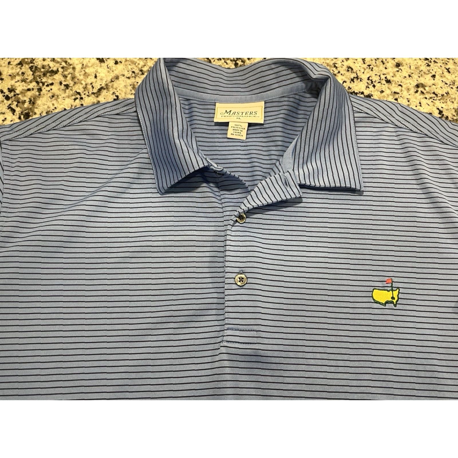 Vintage Masters Performance Polo Mens XL Blue Striped Golf Outdoor Athleisure Casual Shirt Size US XL / EU 56 / 4 - 5 Thumbnail