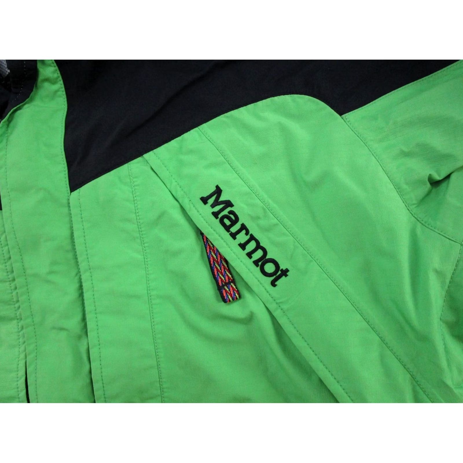Marmot VINTAGE Marmot Jacket Gore Tex Shell Parka Green Men’s Size L Hooded Water Resistant Regular Size US L / EU 52-54 / 3 - 2 Thumbnail