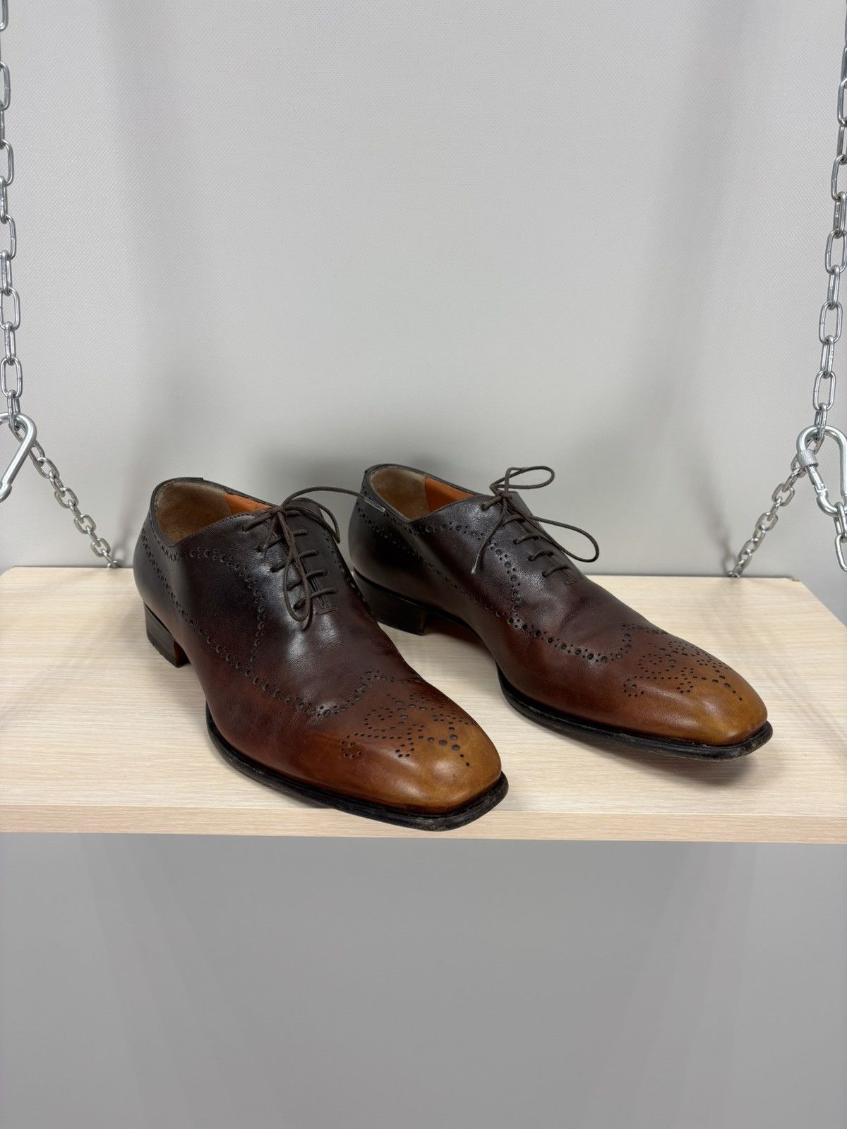 Santoni Mens shoes loafers Santoni Size 8 Color Brown Size US 8 / EU 41 - 2 Thumbnail