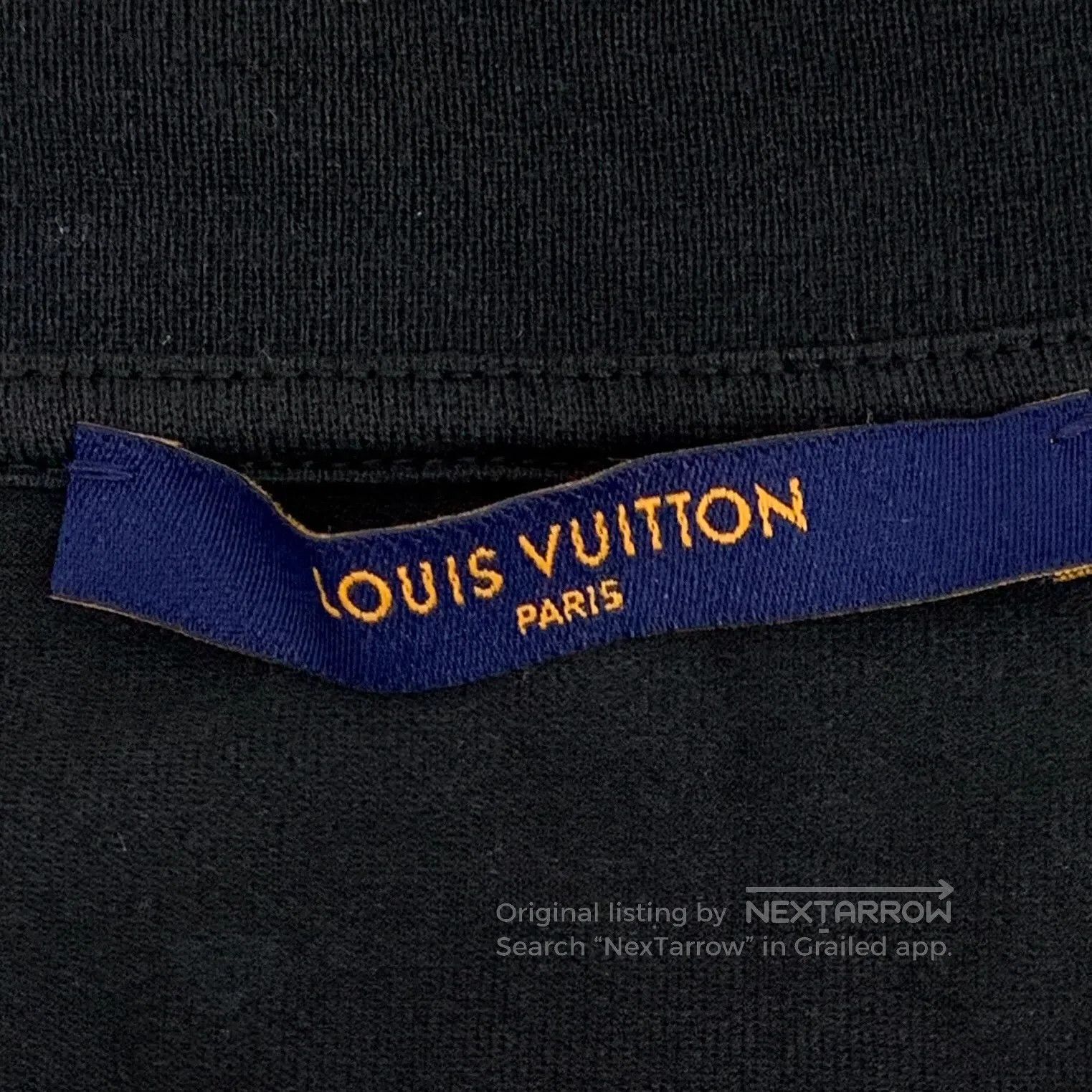 Louis Vuitton Louis Vuitton Black Logo Monogram Gradual Color Cotton Cre Size US XXL / EU 58 / 5 - 5 Thumbnail