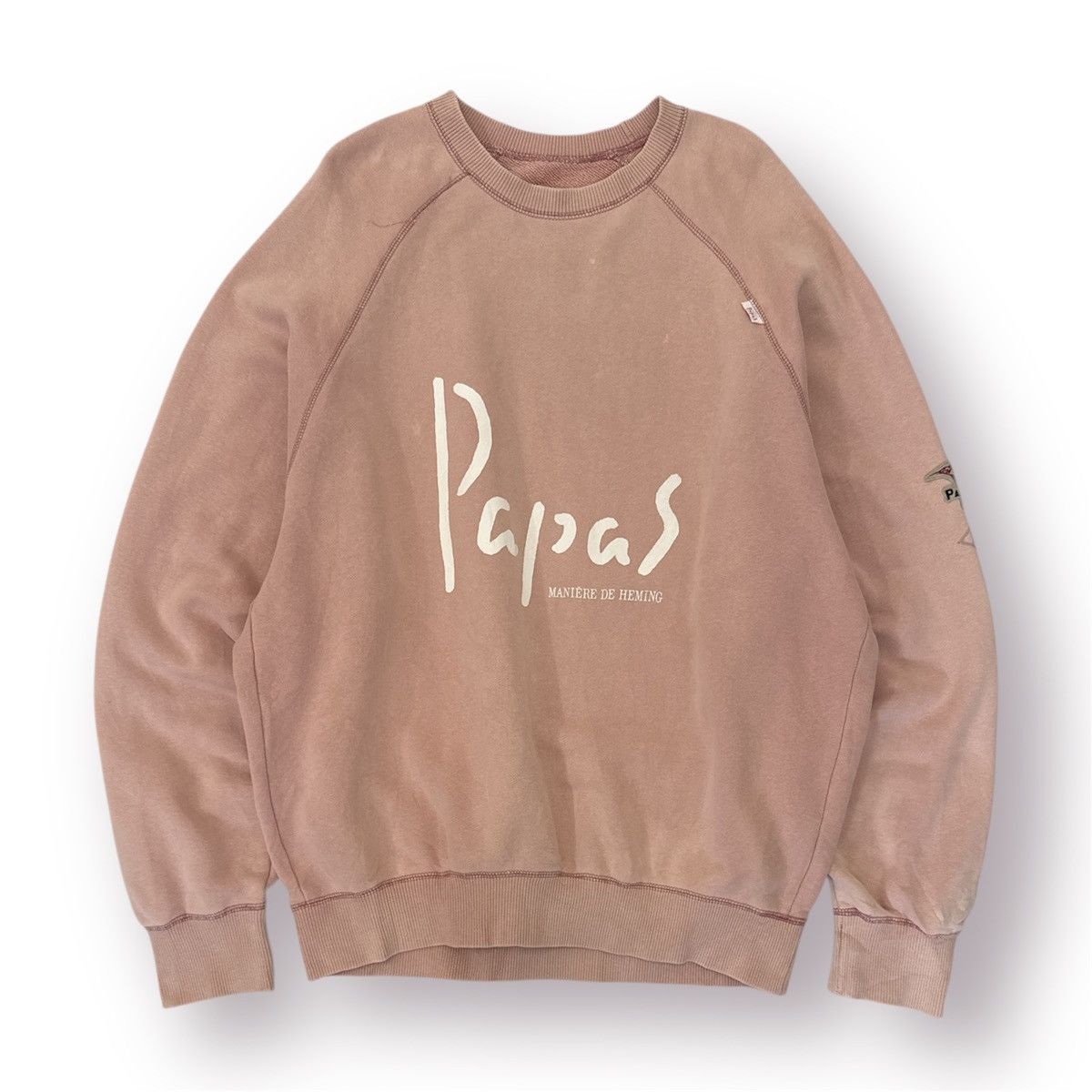 Japanese Brand 🔥 PAPAS MANIERE DE HEMING JAPAN SPELLOUT BIGLOGO SWEATSHIRT Size US L / EU 52-54 / 3 - 1 Thumbnail