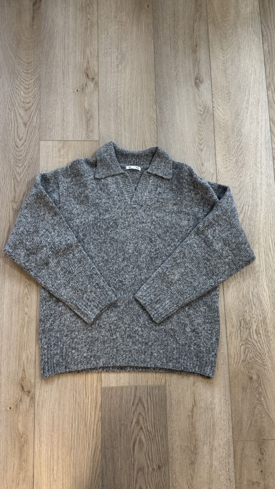 GU Gu Gray V Neck Polo Sweater - Small Gray Size US S / EU 44-46 / 1 - 1 Thumbnail