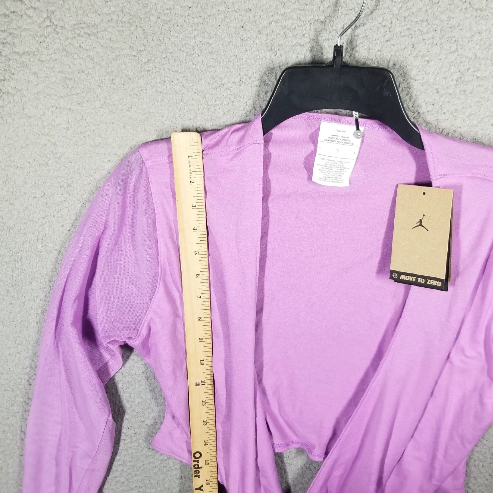 Nike Nike Jordan 23 Women's Engineered Top Wrap Shirt Large Purple Activewear Sportswear 1990s? Womens Size L / US 10 / IT 46 - 4 Thumbnail