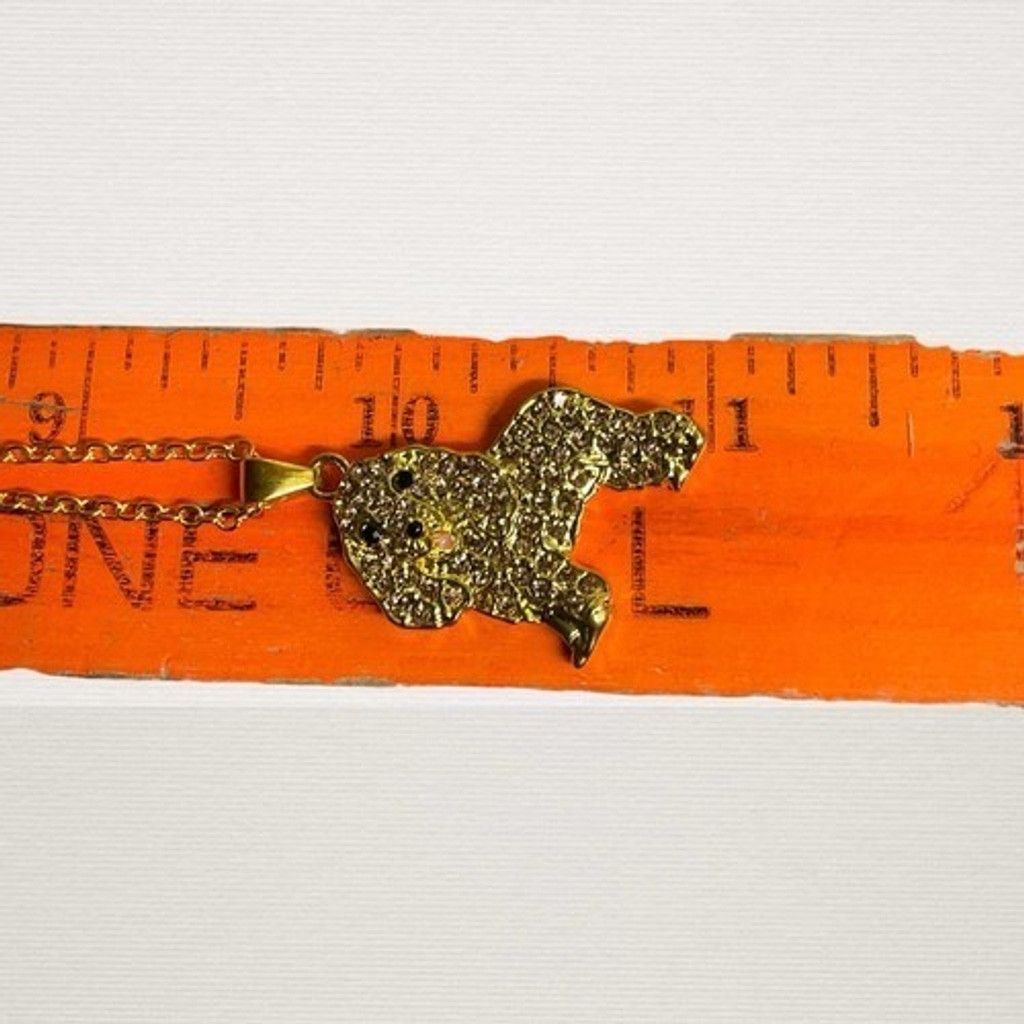 The Unbranded Brand NWT Gold Necklace Cocker Spaniel Charm Pet Puppy Jewelry 19" Size ONE SIZE - 3 Thumbnail