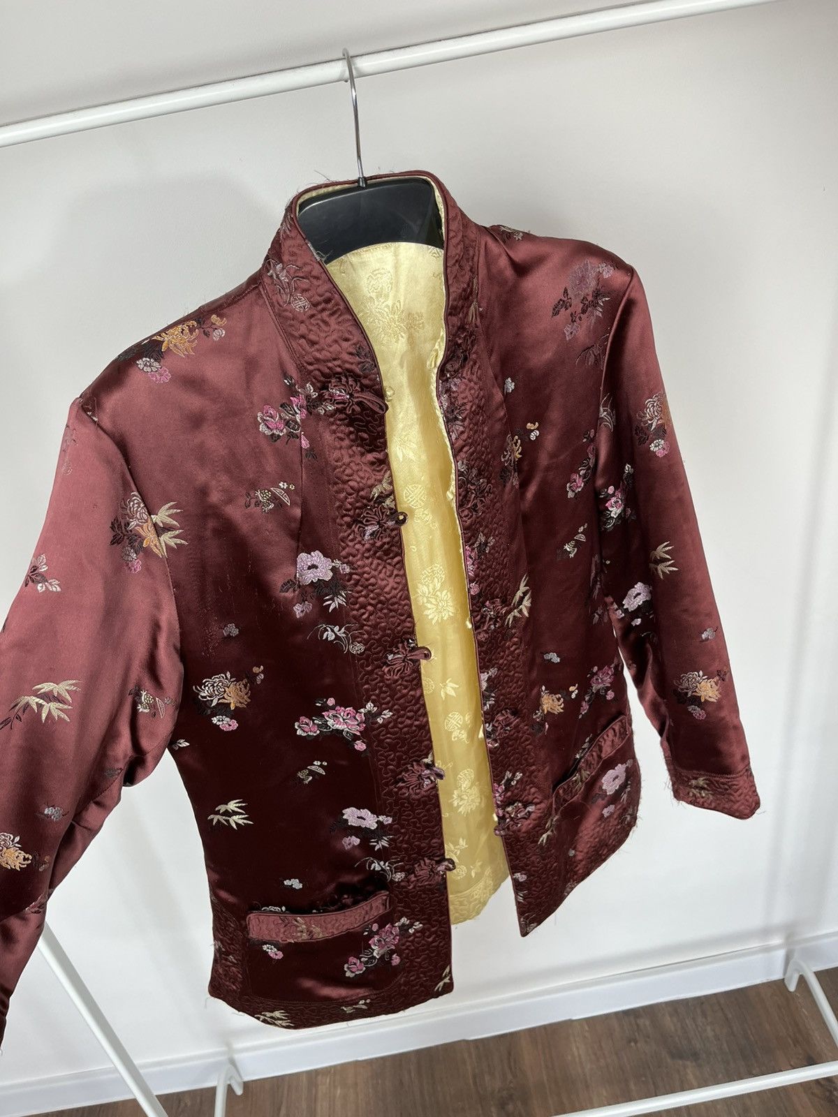 Shanghai Tang Vintage Chinese Silk Jacket Shanghai Floral Traditional S Size S / US 4 / IT 40 - 5 Thumbnail