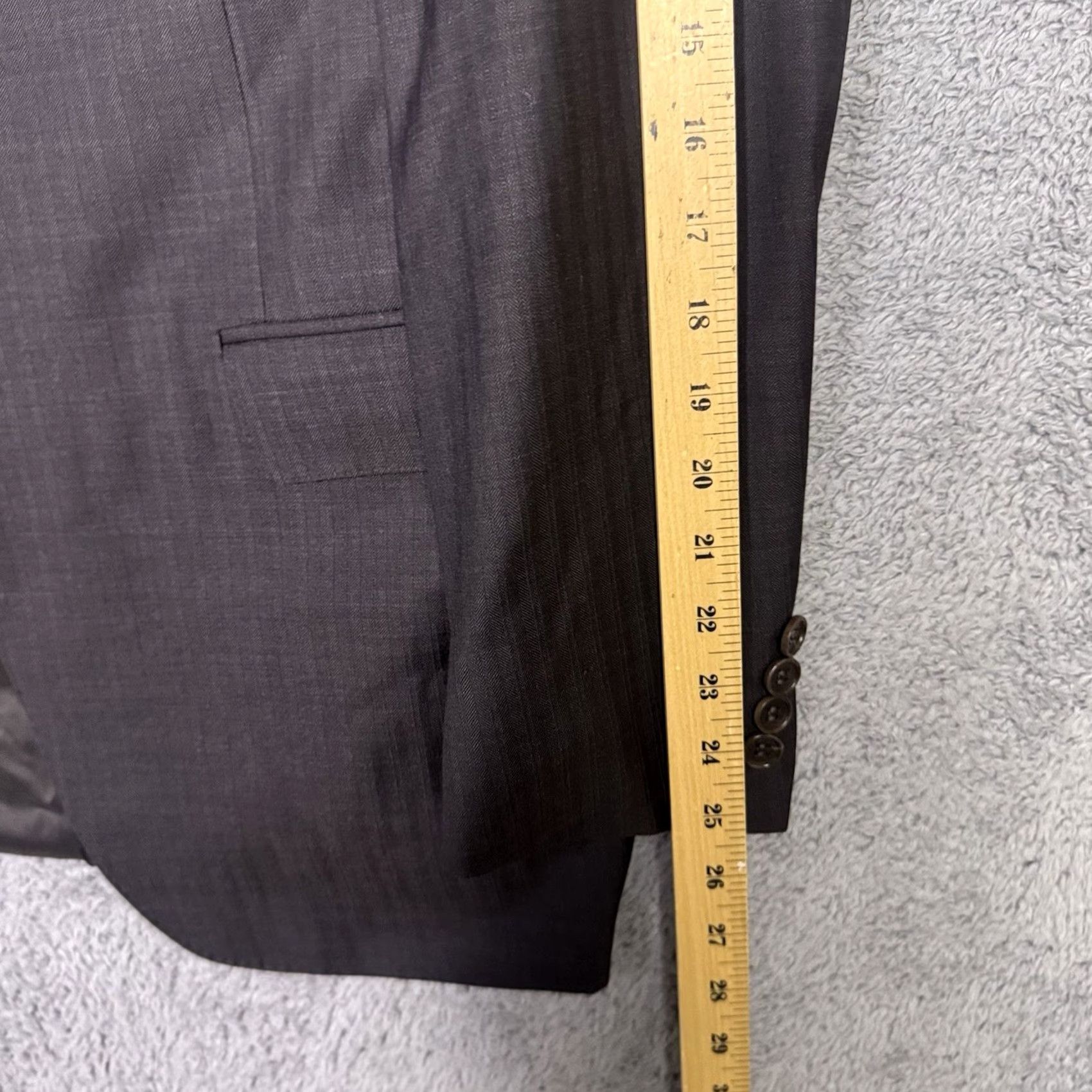 Canali Canali Sport Coat Mens EU 50 Regular Wool Brown Herringbone Notch Lapel 42" Chest Water Resistant Jacket Size US M / EU 48-50 / 2 - 6 Thumbnail