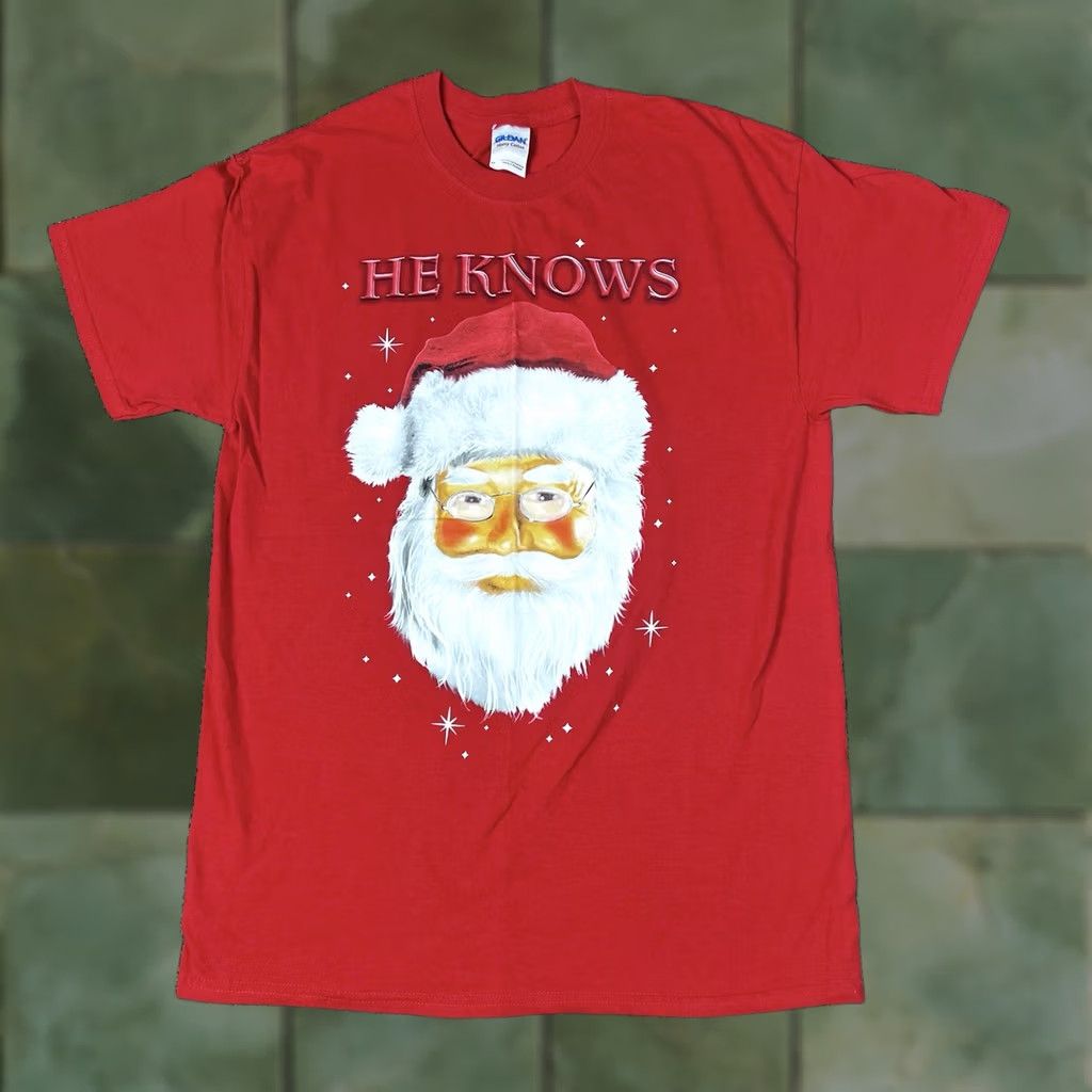 Gildan Gildan Christmas Santa Clause Graphic Tee T-Shirt Adult Medium Red Christmas Party Fun Gift Idea Size US M / EU 48-50 / 2 - 1 Thumbnail