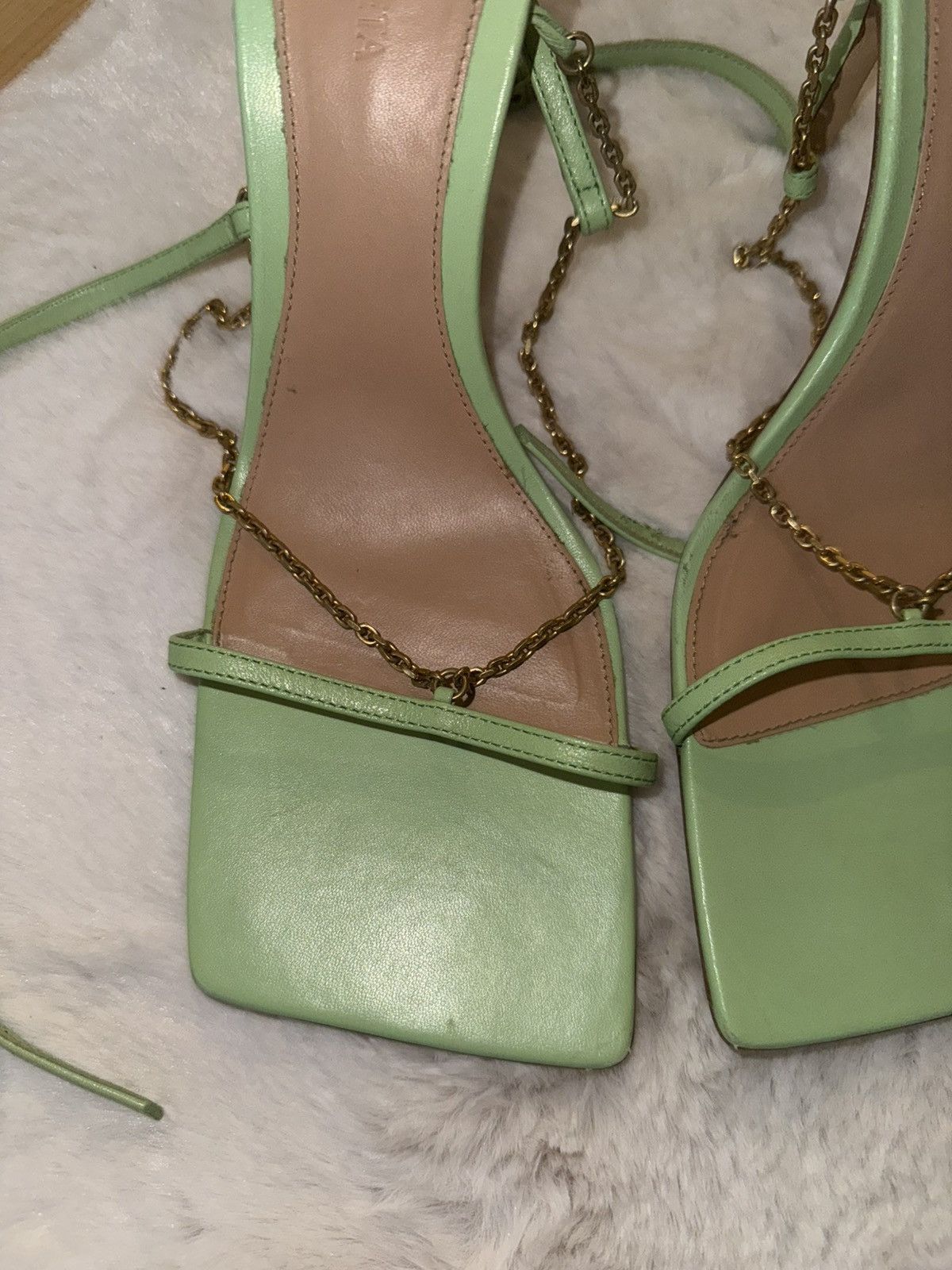 Bottega Veneta Bottega Veneta Stretch Chain Sandal in Pistachio Green Size US 9 / IT 39 - 4 Thumbnail