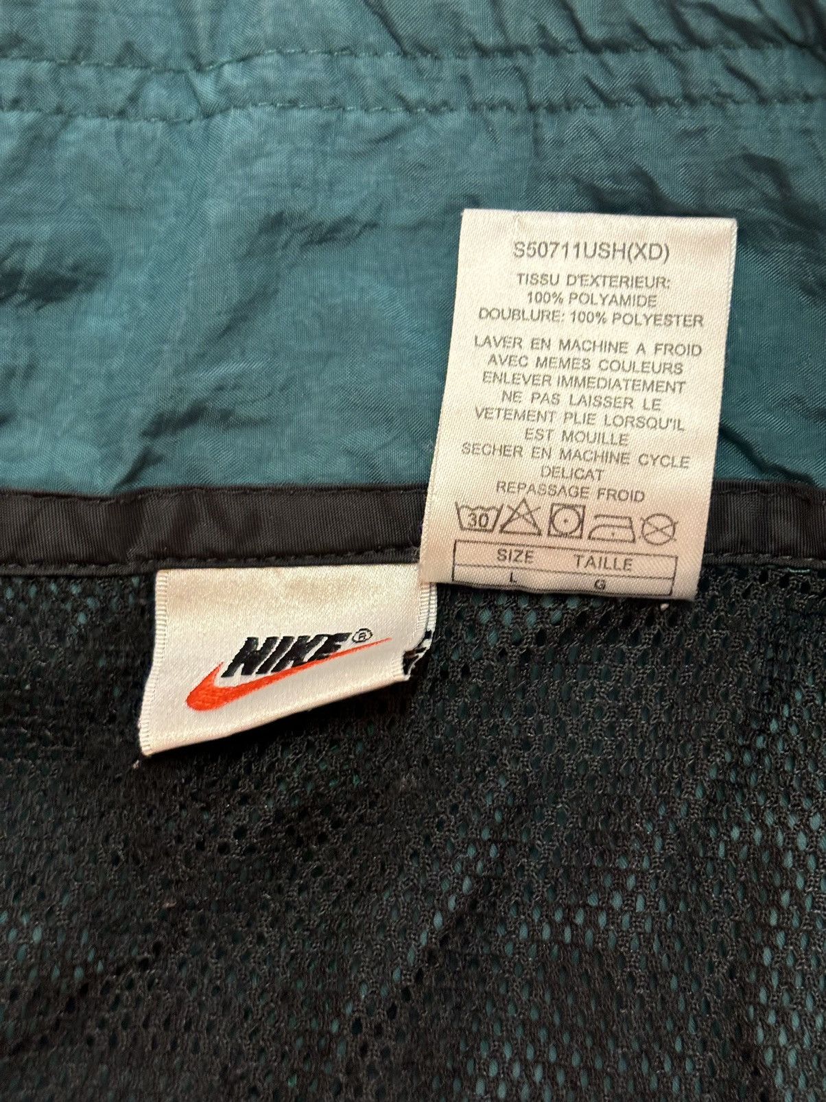 Nike × Vintage ***FINAL DROP***RARE 90s NIKE NYLON WINDBREAKER L Size US L / EU 52-54 / 3 - 11 Thumbnail