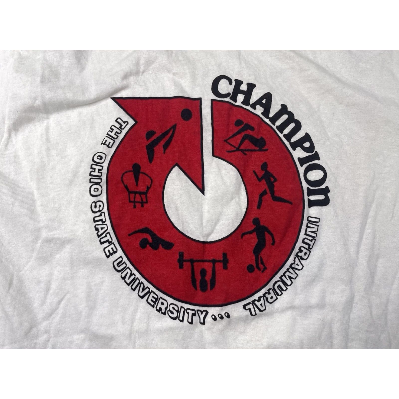 Champion VINTAGE Champion Ringer T Shirt Large USA The Ohio State University Shirt Mens White 60s 70s 80s College University Ohio Size US L / EU 52-54 / 3 - 3 Thumbnail