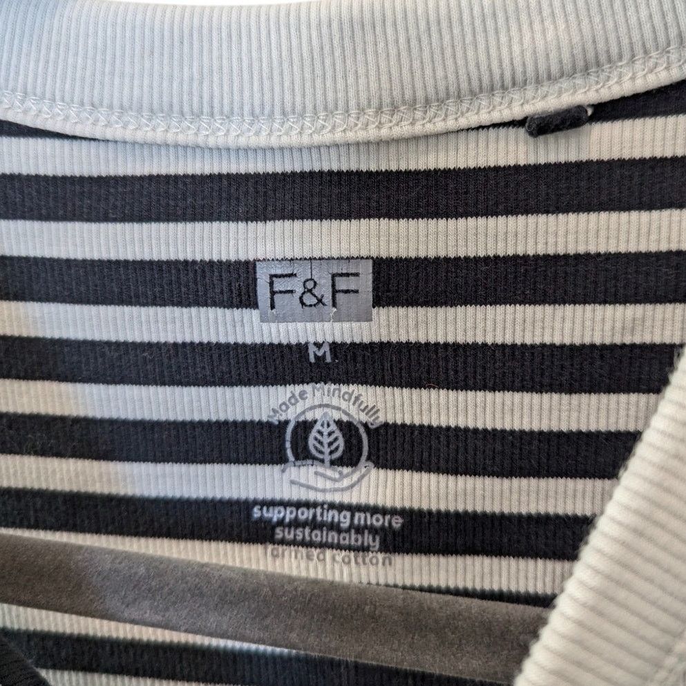 Other F&F Striped Navy Tank Top Sustainably Made Medium Size M / US 6-8 / IT 42-44 - 3 Thumbnail