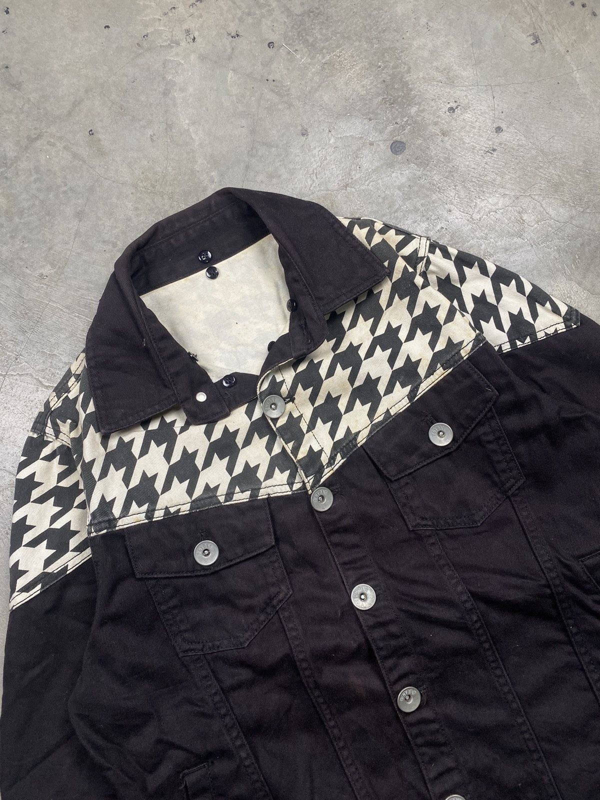 Japanese Brand Gyda Japan Abstract Aztec Denim Jacket Size M / US 6-8 / IT 42-44 - 2 Thumbnail