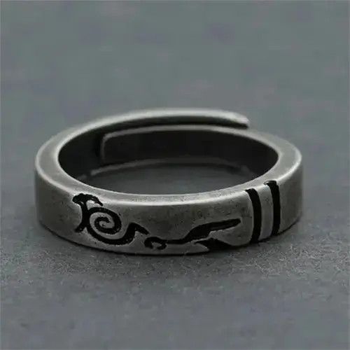 High Sport Vintage Adjustable Retro S925 Male Index Finger Ring Size ONE SIZE - 2 Thumbnail