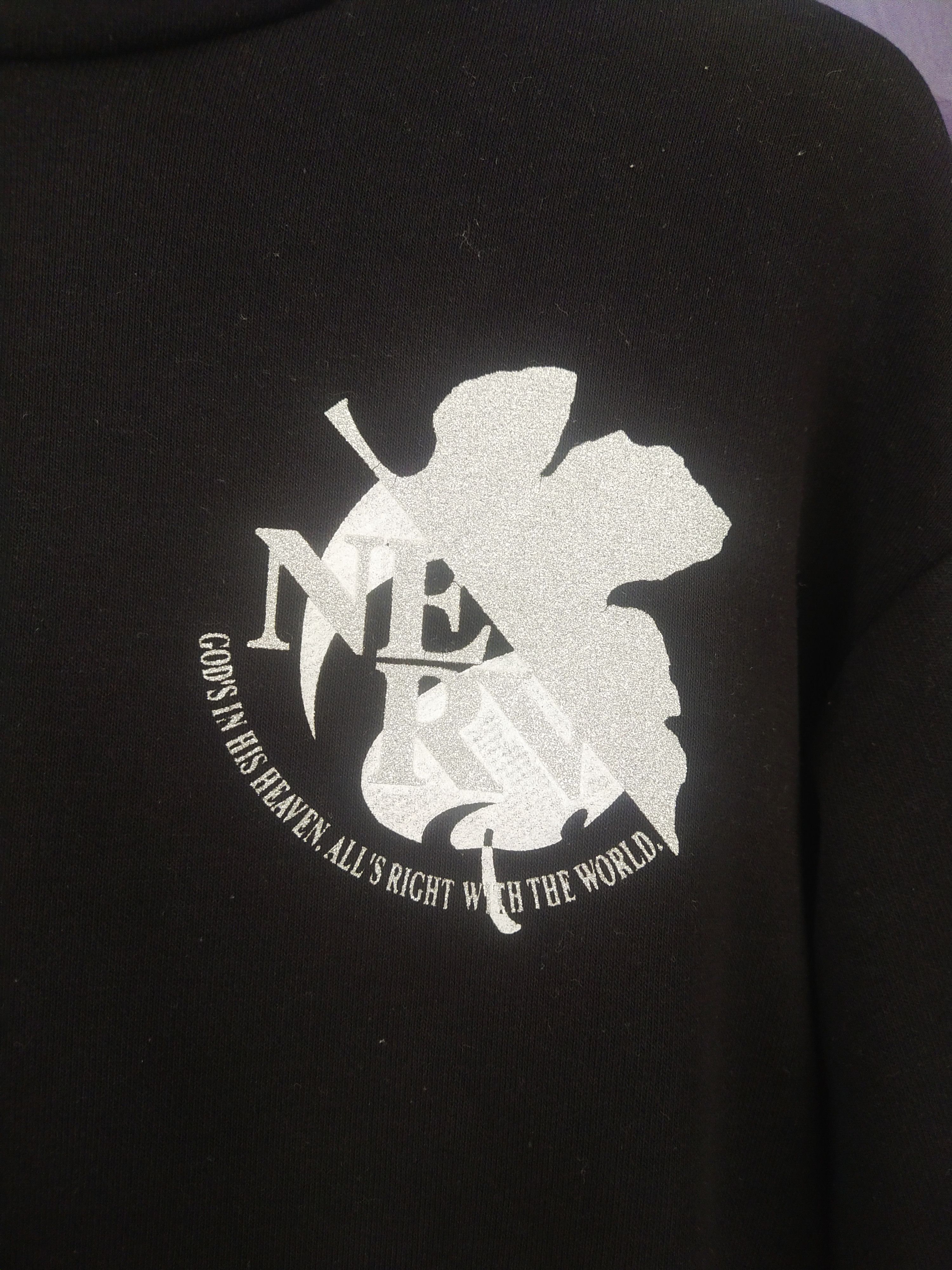 20471120 Neon Genesis Evangelion GU NERV Anime Cropped Hoodie Size M / US 6-8 / IT 42-44 - 3 Thumbnail