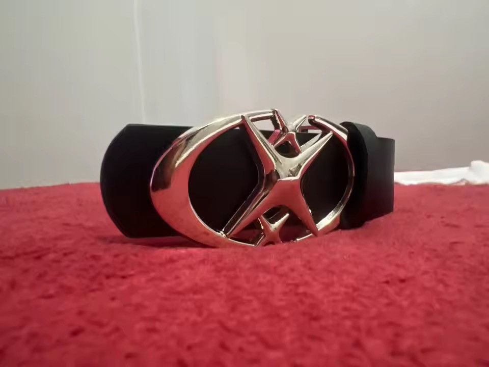 Japanese Brand Black Triple Star Pu Leather Belt Size 30 - 4 Thumbnail