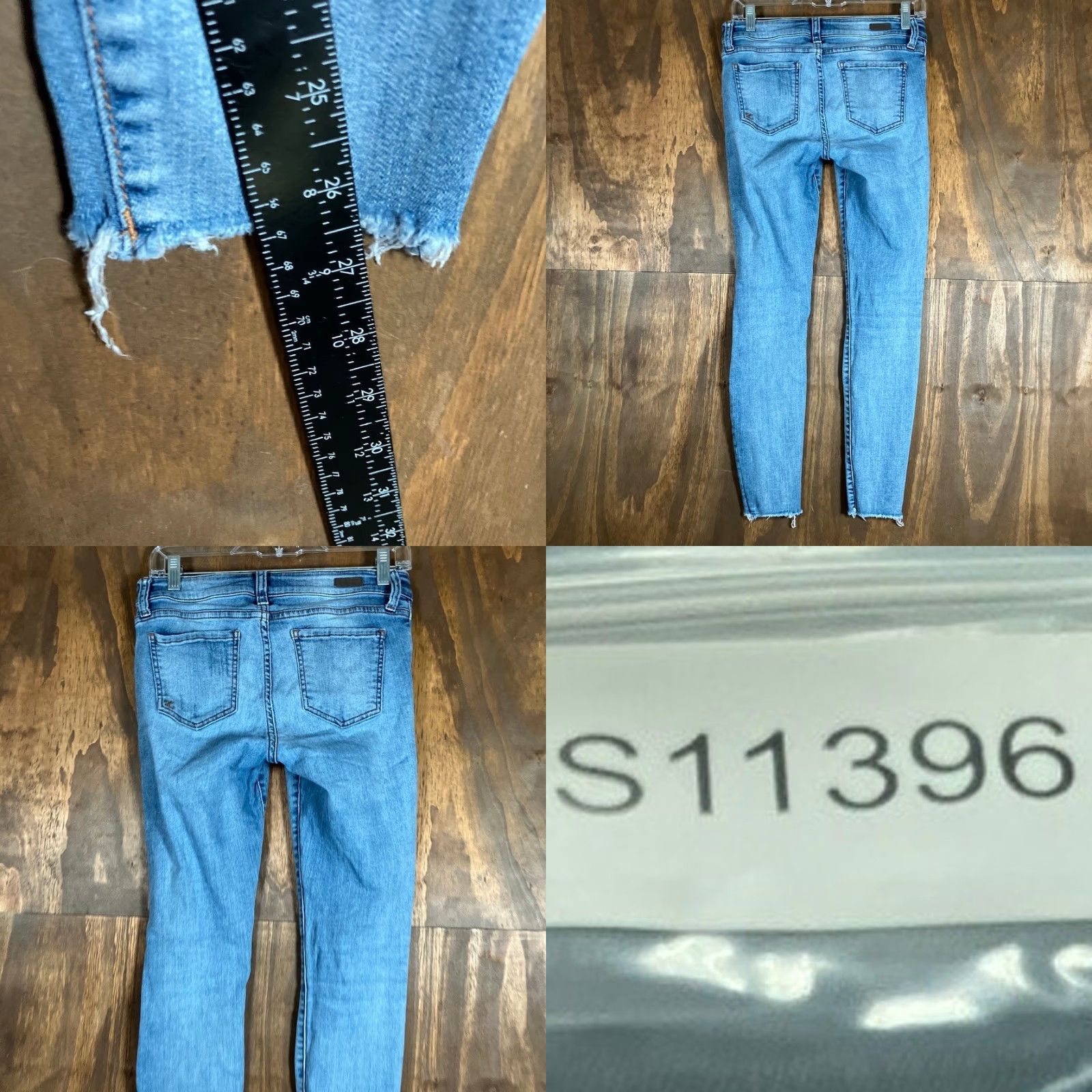 Vintage KUT from the Kloth Jeans Women 6 Blue Denim Skinny Ankle Distressed Stretch 5-Pocket Regular Womens Size 29" - 8 Thumbnail