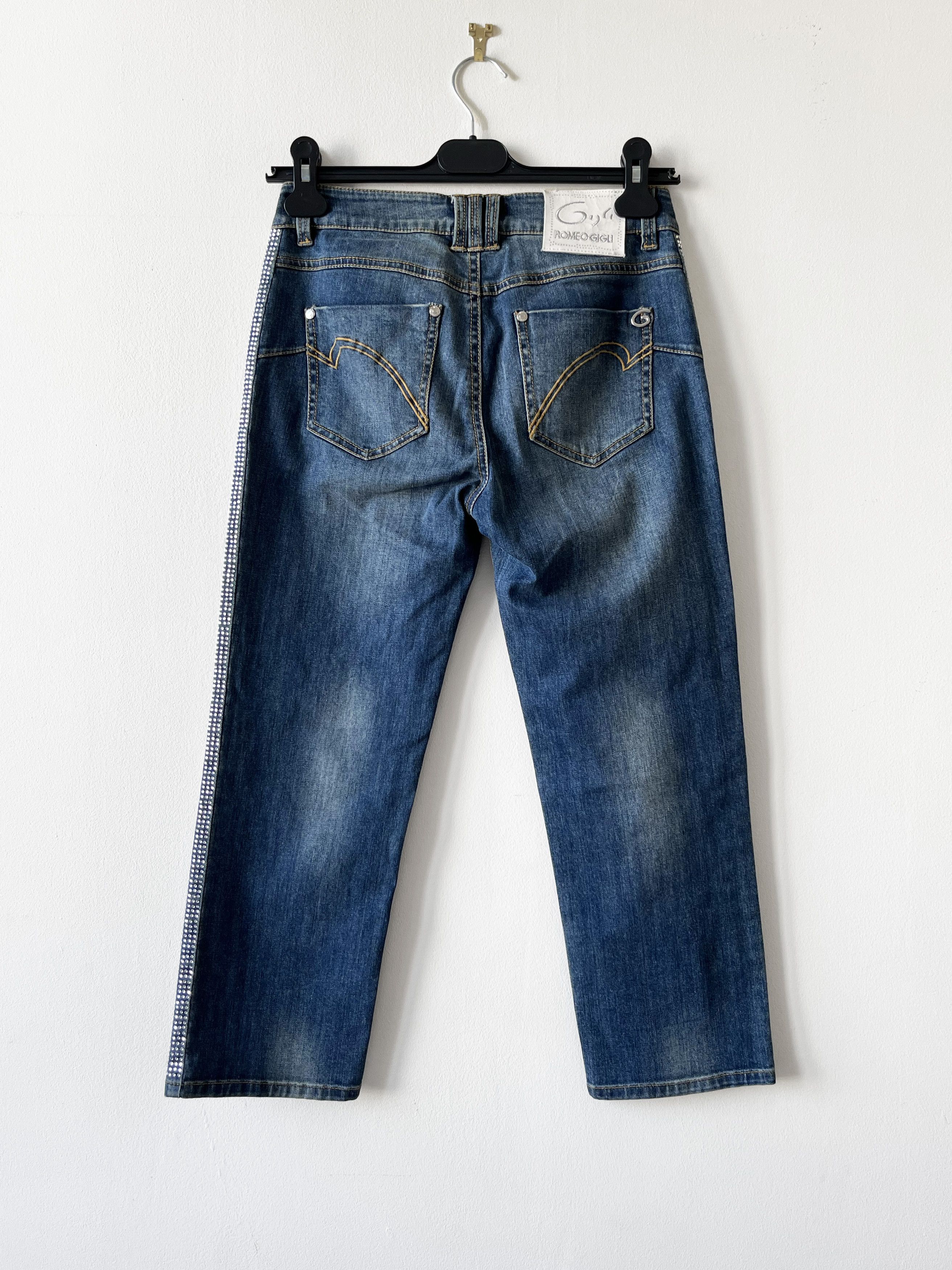 Romeo Gigli embellished rhinestone jeans