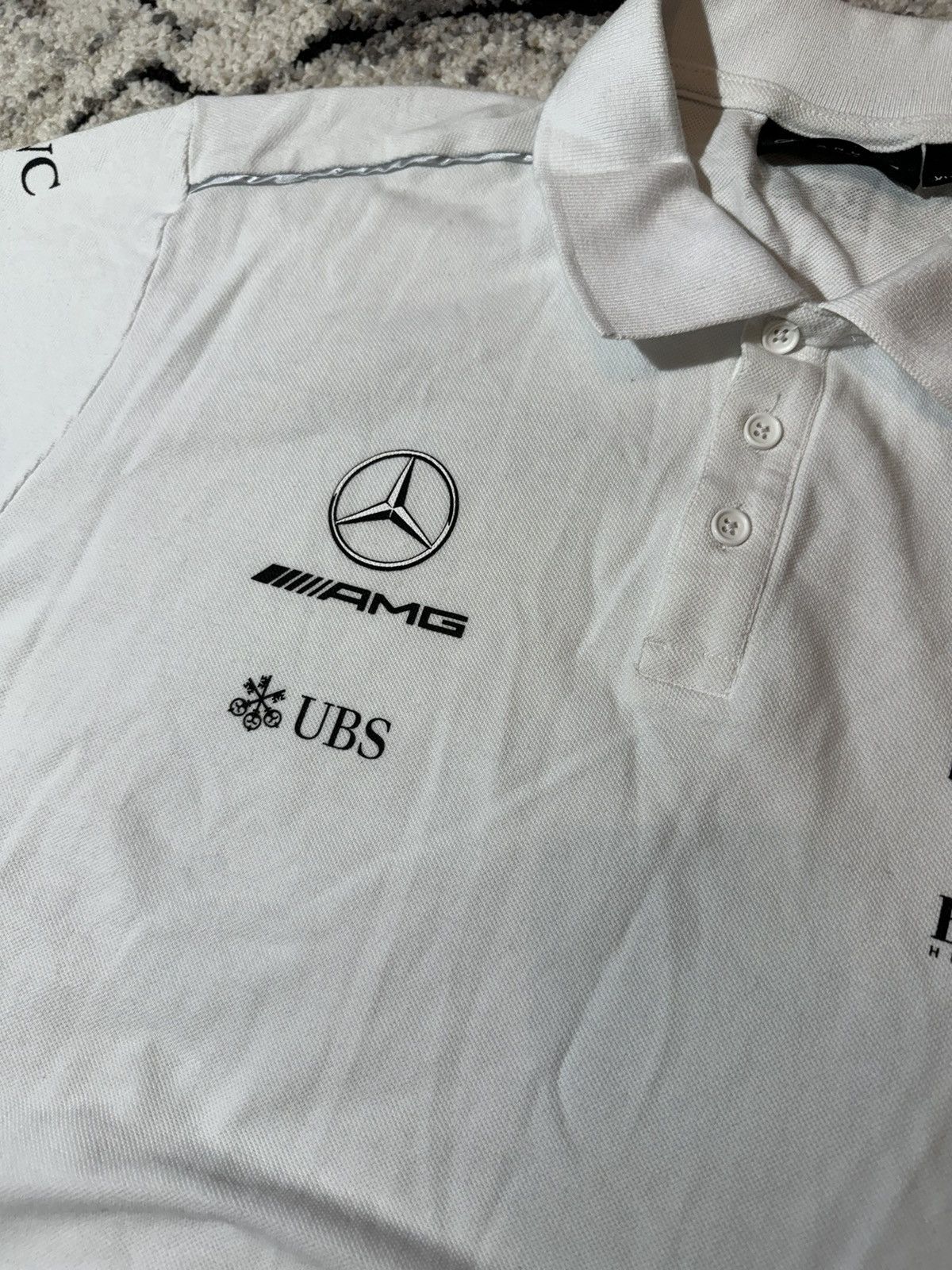 Formula 1 × Hugo Boss × Mercedes-Benz Petronas AMG Mercedes Benz Racing Team Hugo Boss Polo Shirt Size US XXL / EU 58 / 5 - 4 Thumbnail